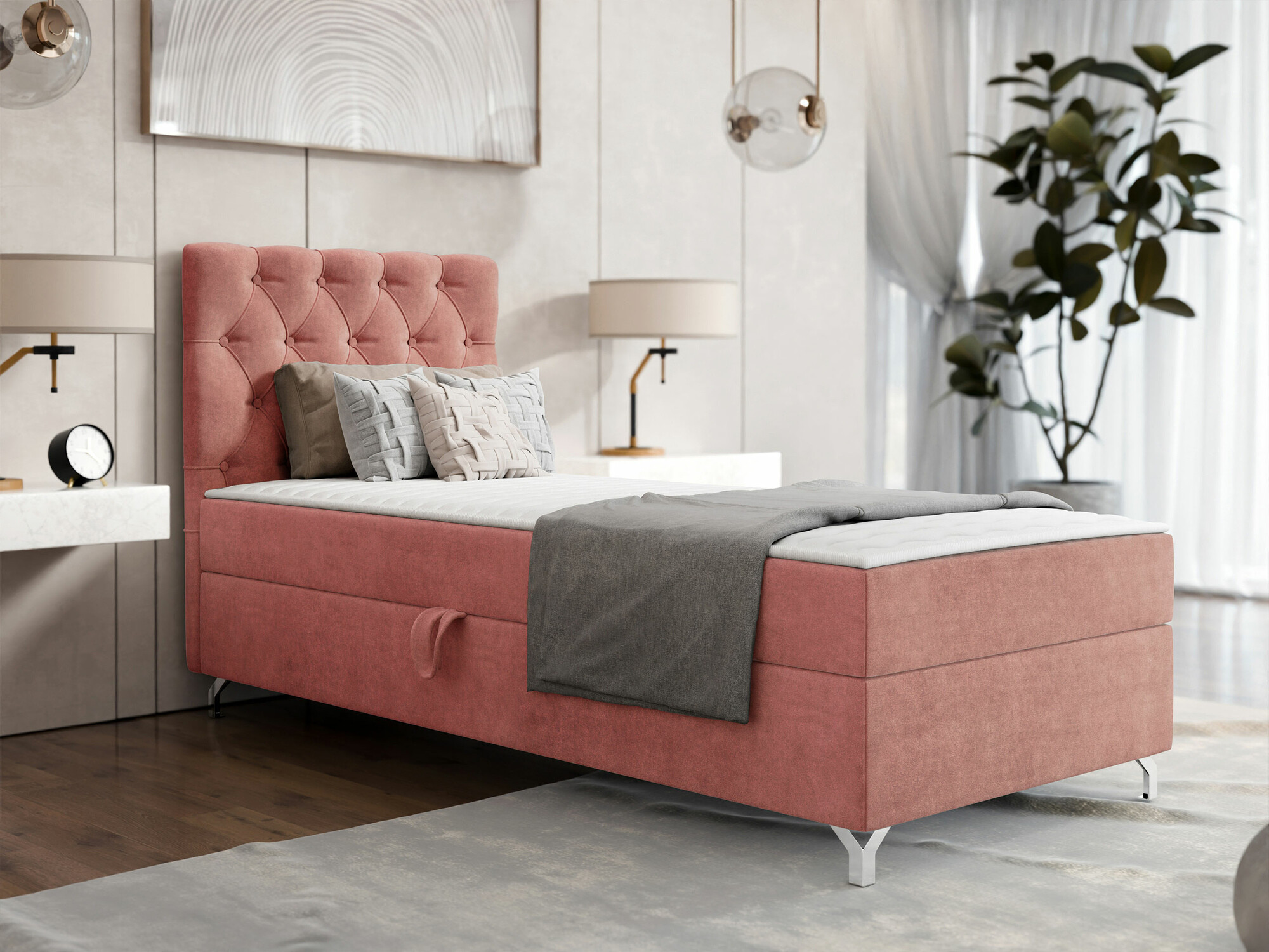 Boxspring postelja Memphis 142 (Manila 29)