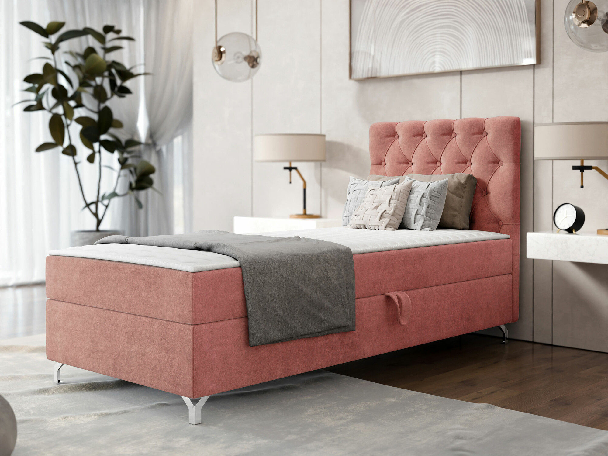Boxspring postelja Memphis 142 (Manila 29)