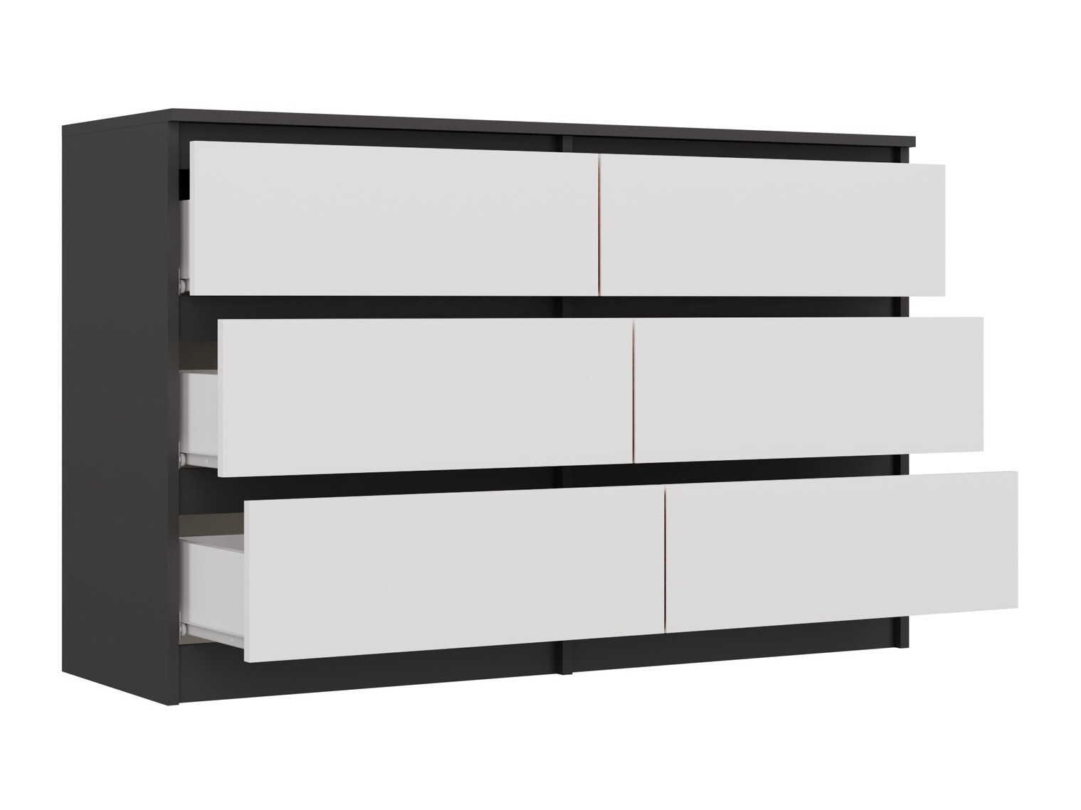 Komoda Elbvelu 103 (Antracit + Bela)