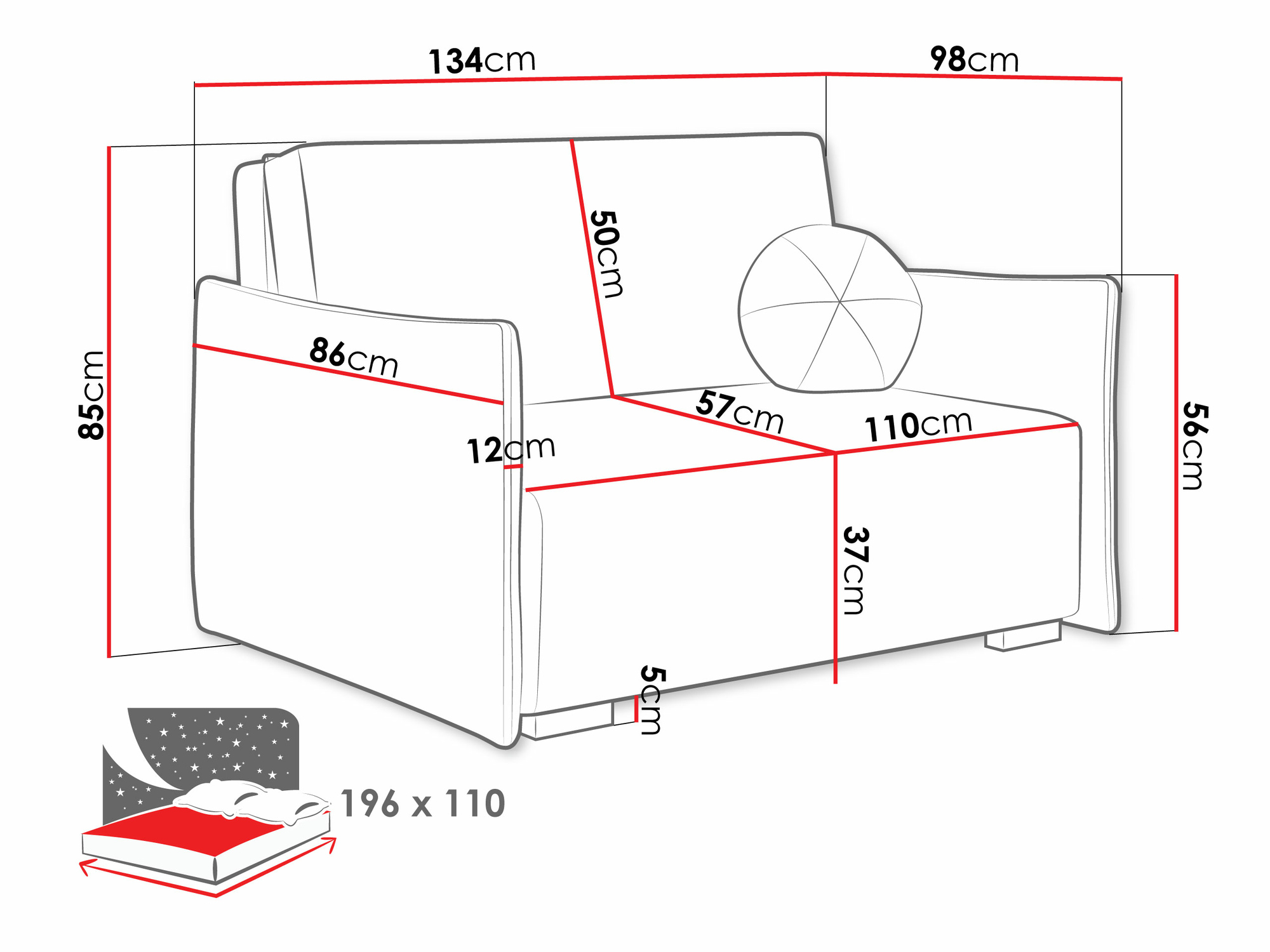 Raztegljiv kavč Velven II (Soul 8)