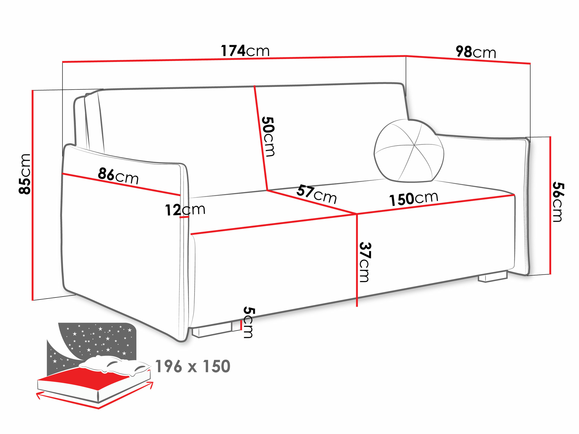 Raztegljiv kavč Velven IV (Soul 1)