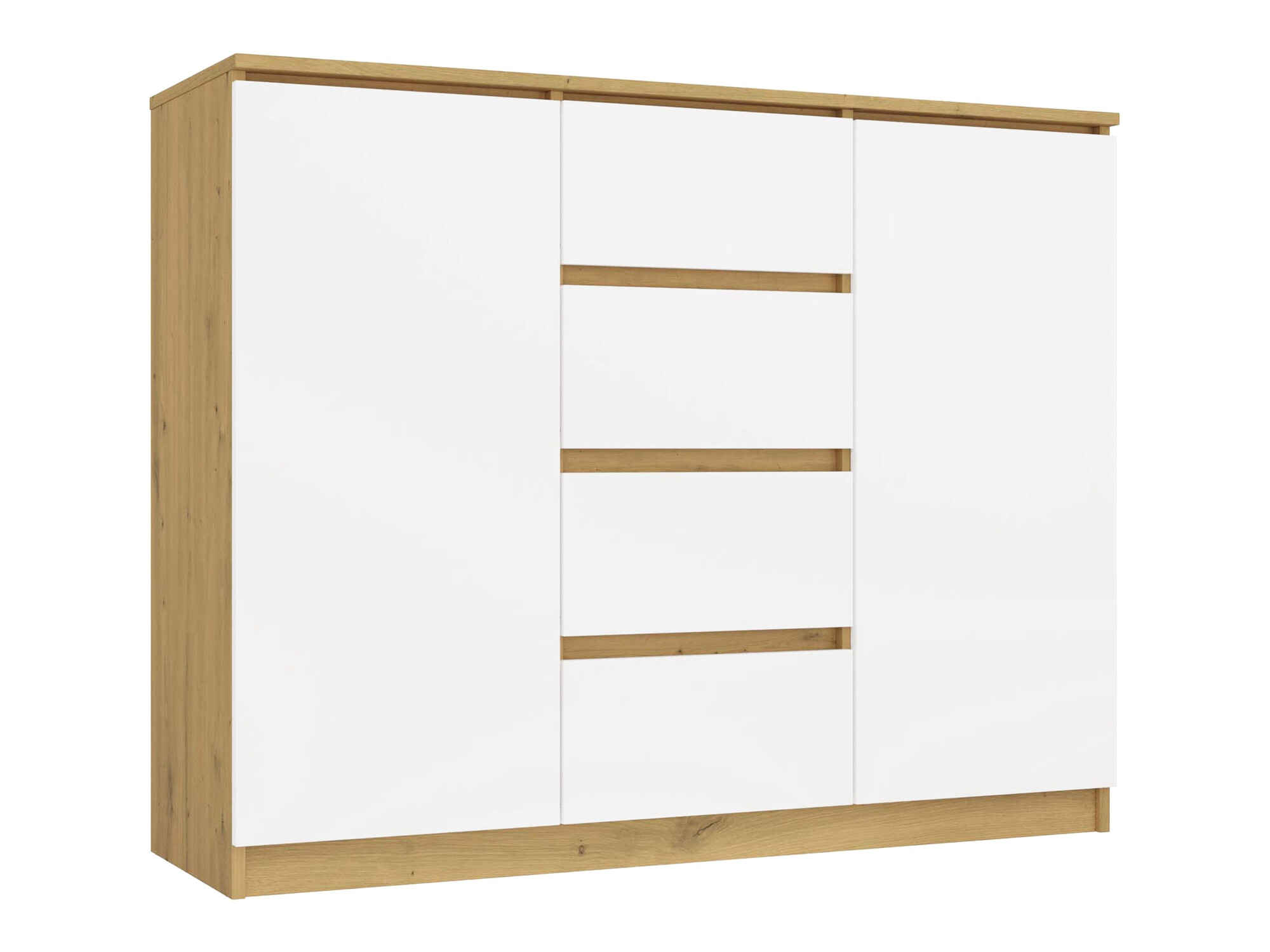 Komoda Elbvelu 113 (Artisan hrast + Bela)