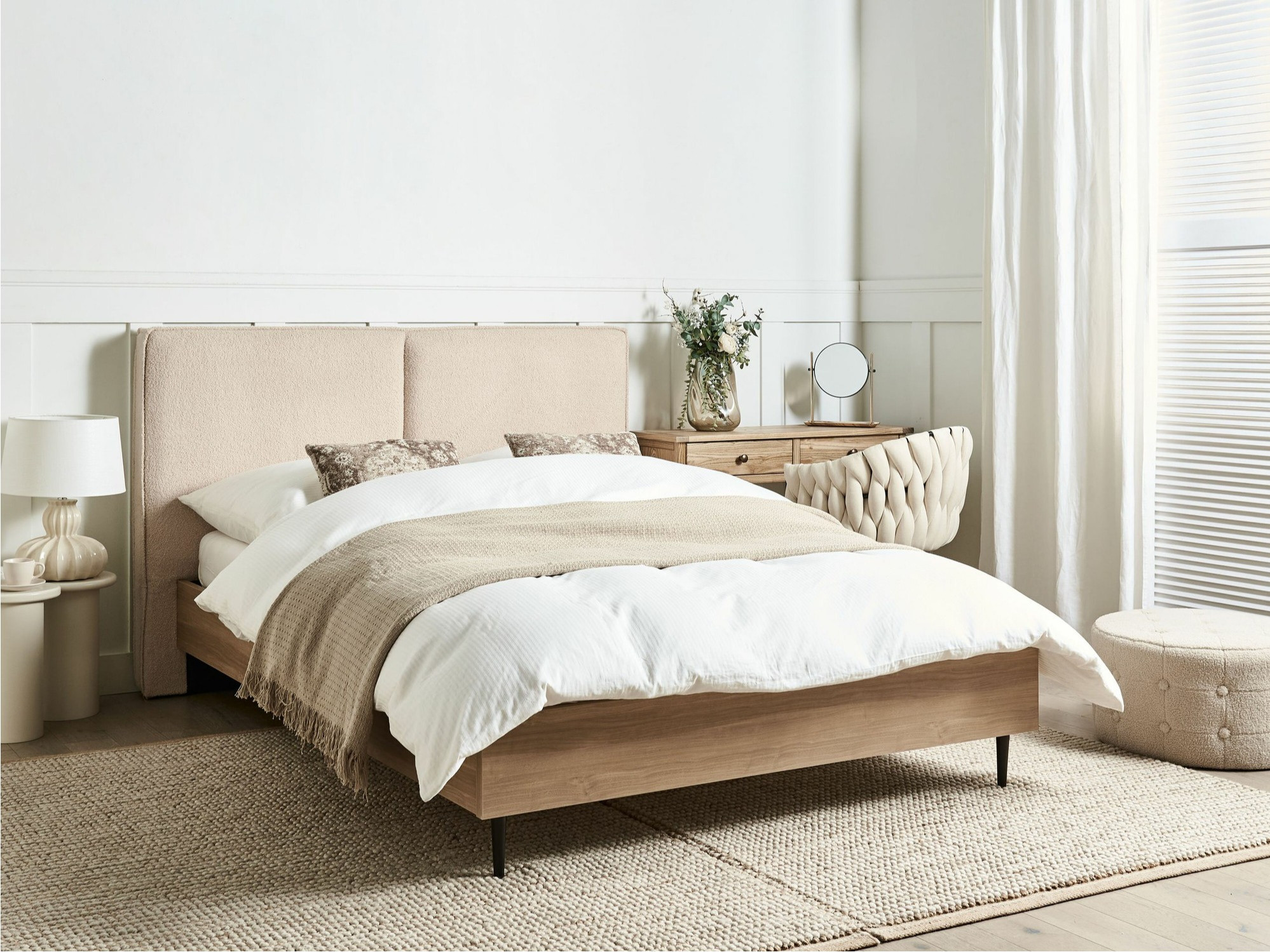 Postelja Berwyn 1273 (Bež + Svetel les)