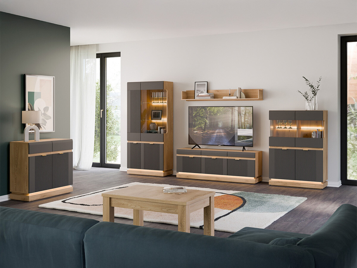 Komoda Teselbu 102 (Antracit + Hrast)