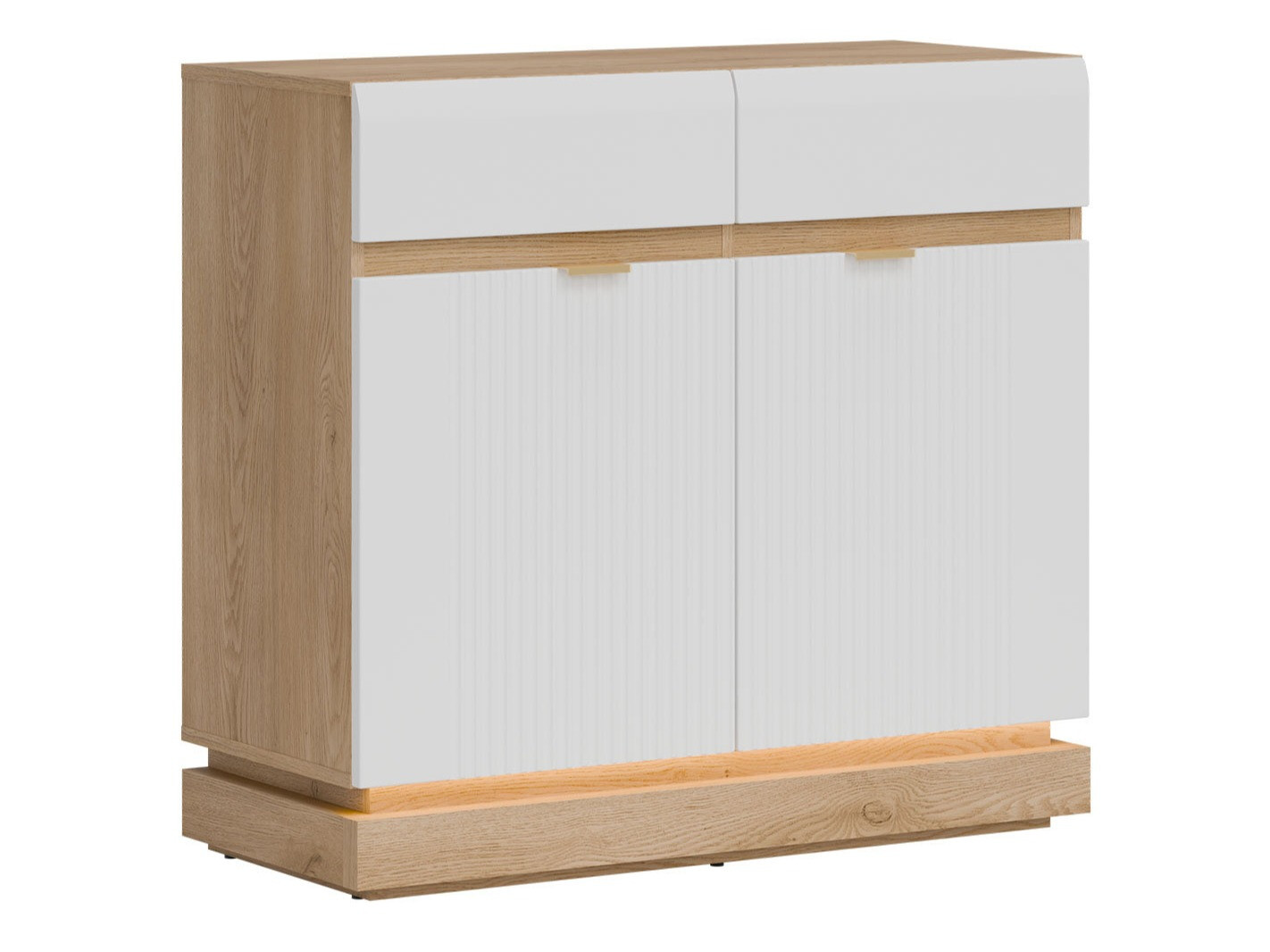 Komoda Teselbu 102 (Bela + Hrast)