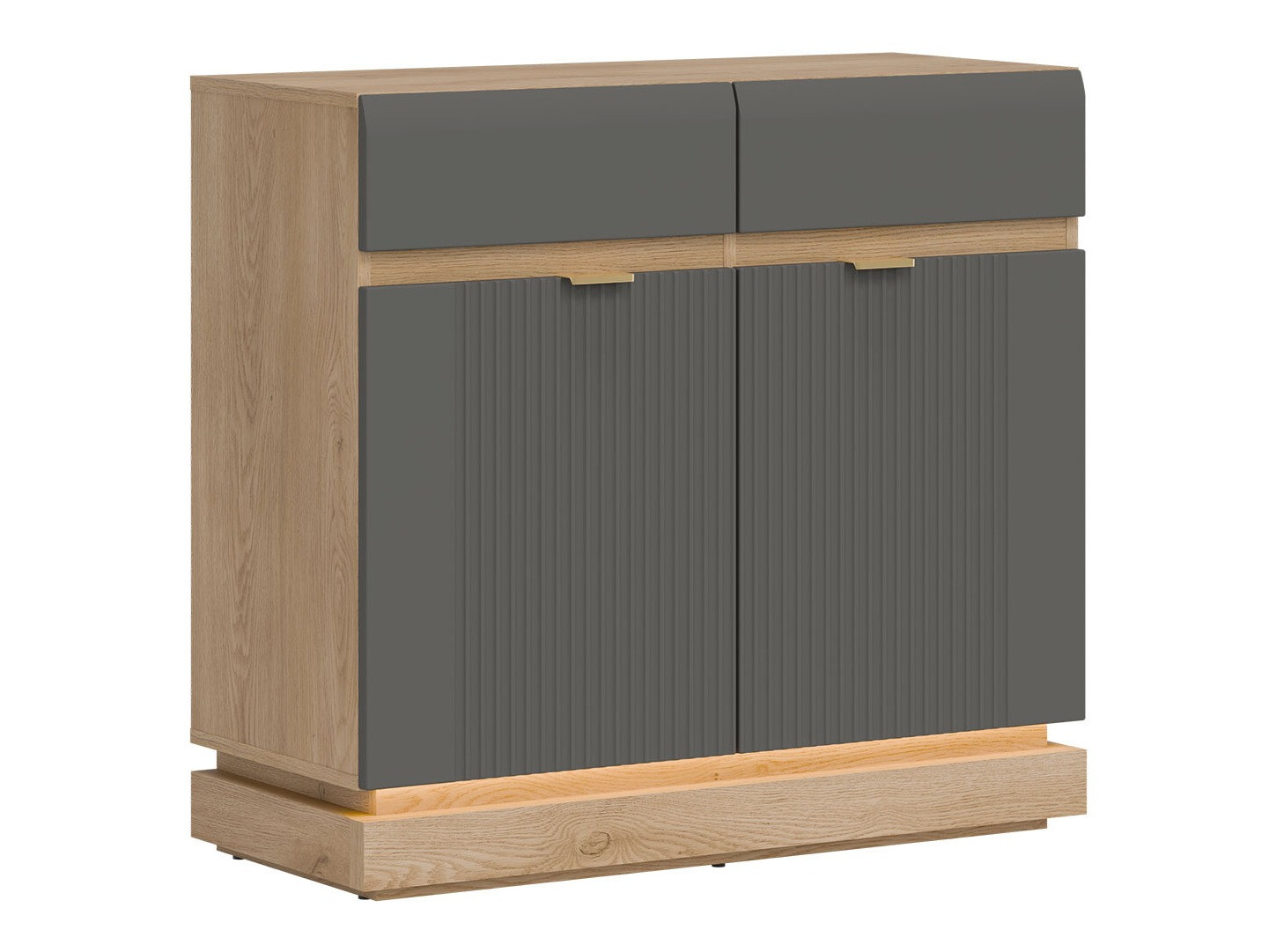 Komoda Teselbu 102 (Siva + Hrast)