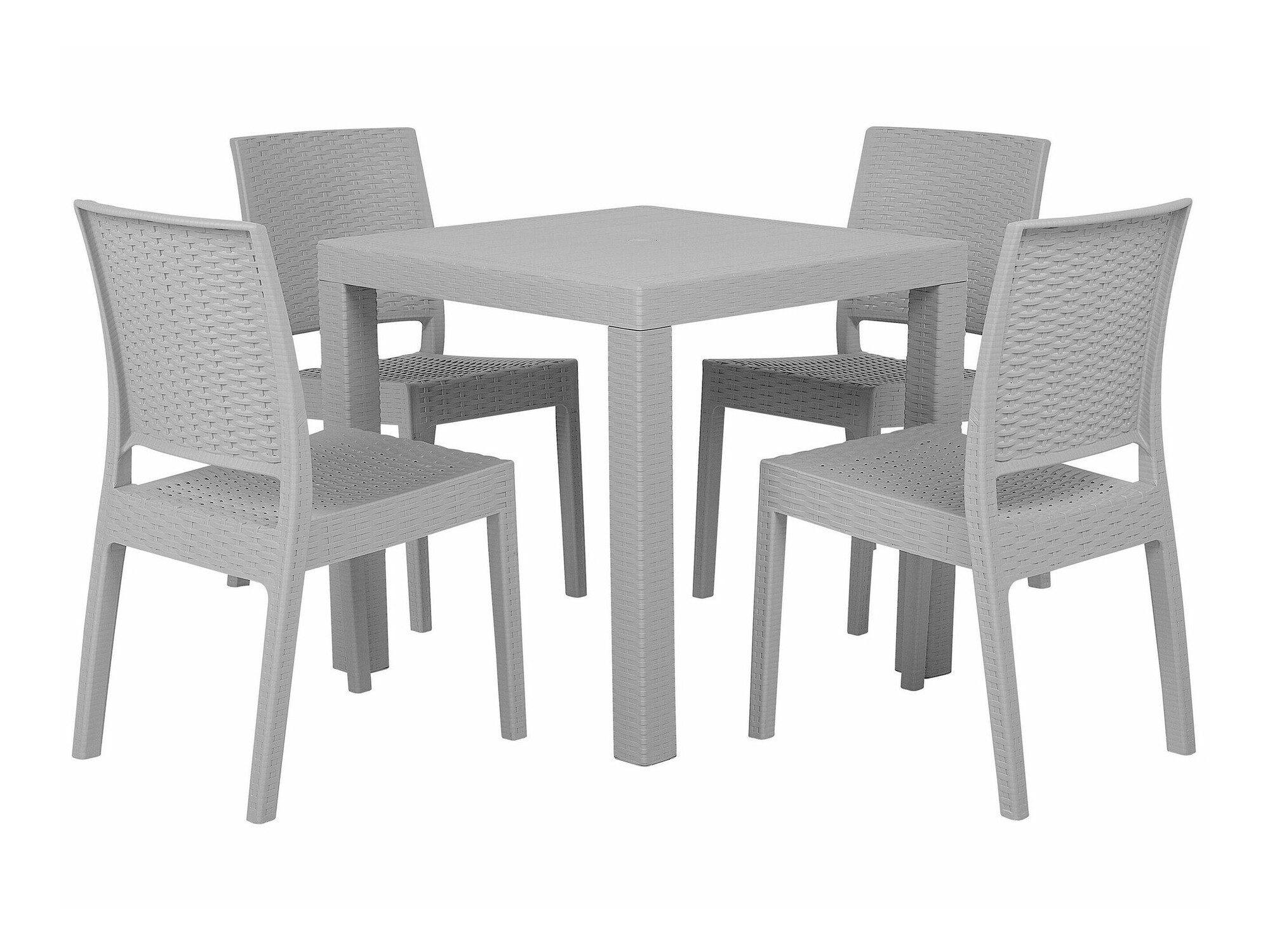 Komplet mize in stolov Berwyn 2606 (Svetlo siva)