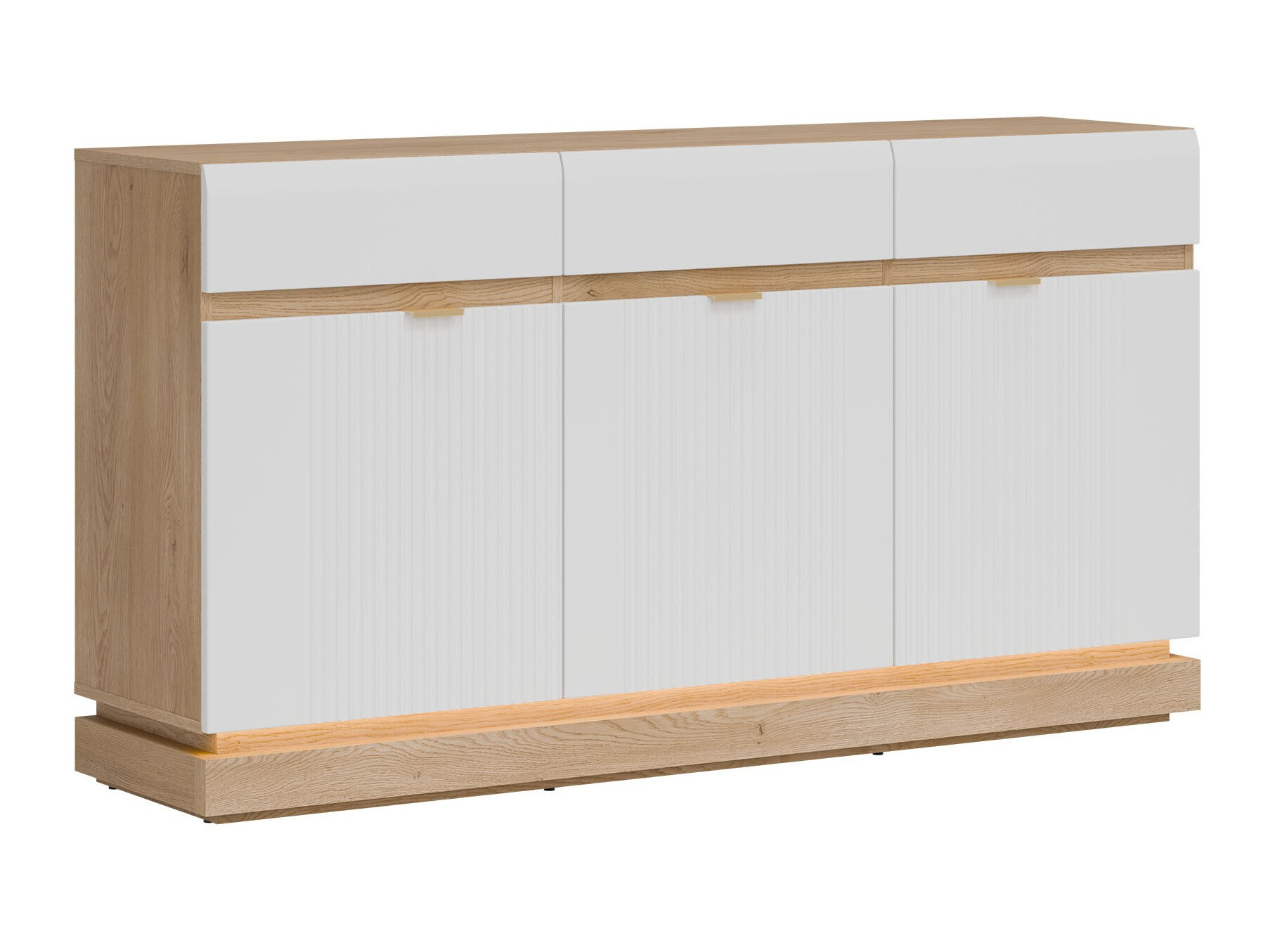 Komoda Teselbu 104 (Bela + Hrast)