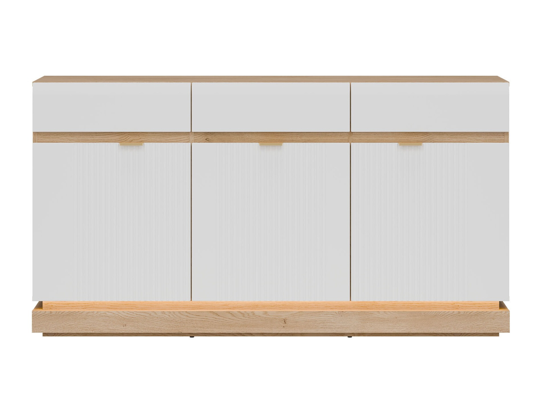 Komoda Teselbu 104 (Bela + Hrast)