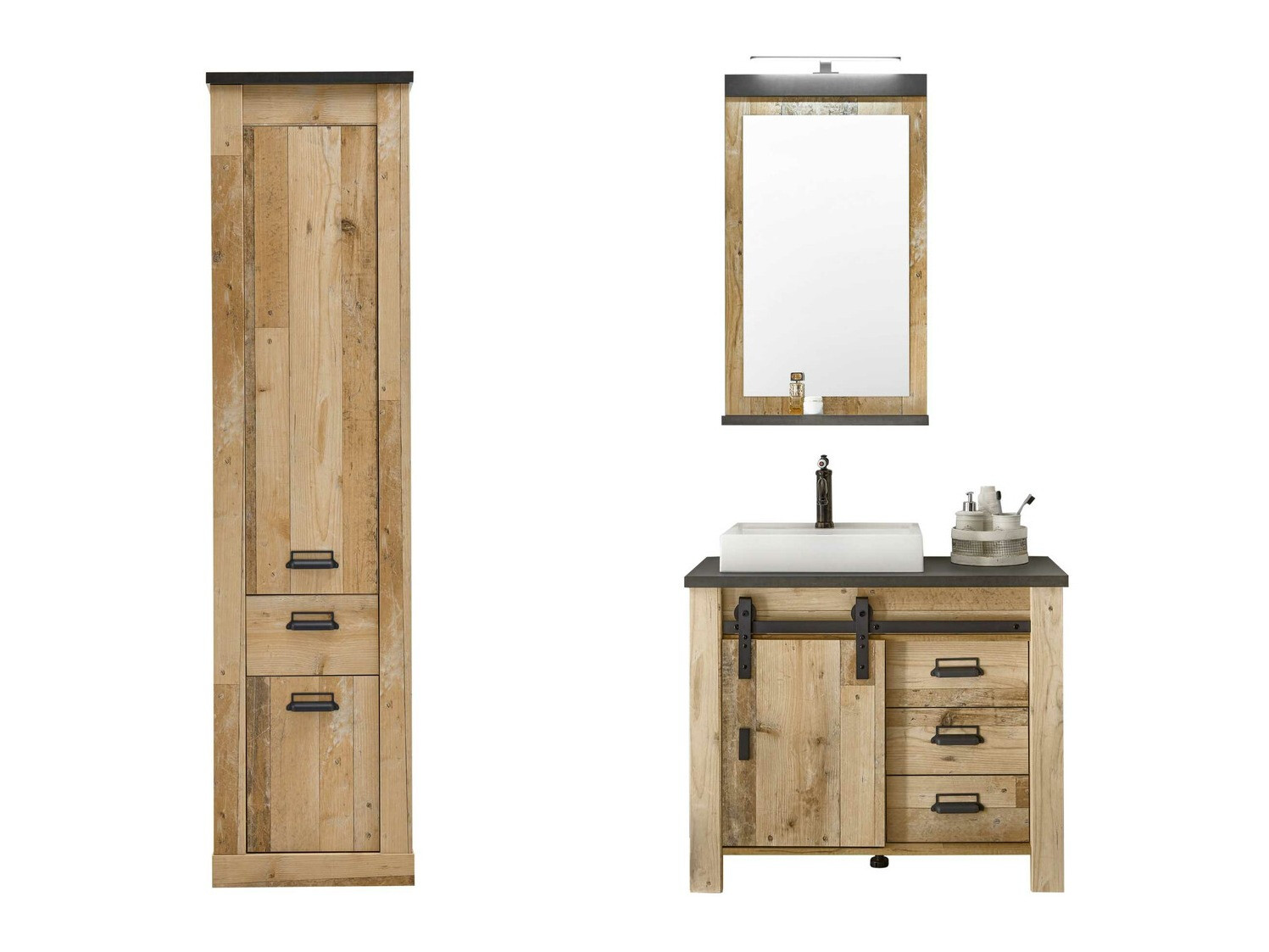 Kopalniški komplet Cirtale 136 (Rustikalen les + Antracit)