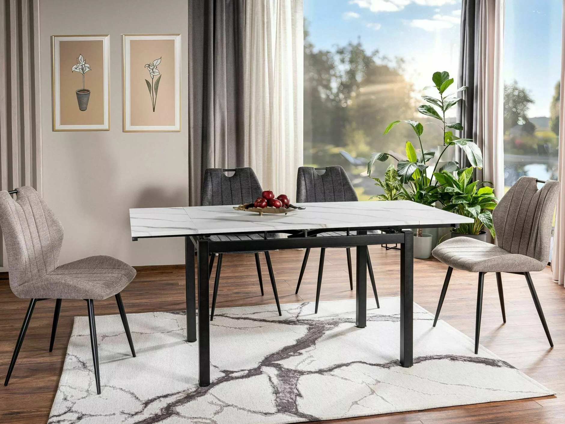 Stol Detroit 735 (Temno siva)