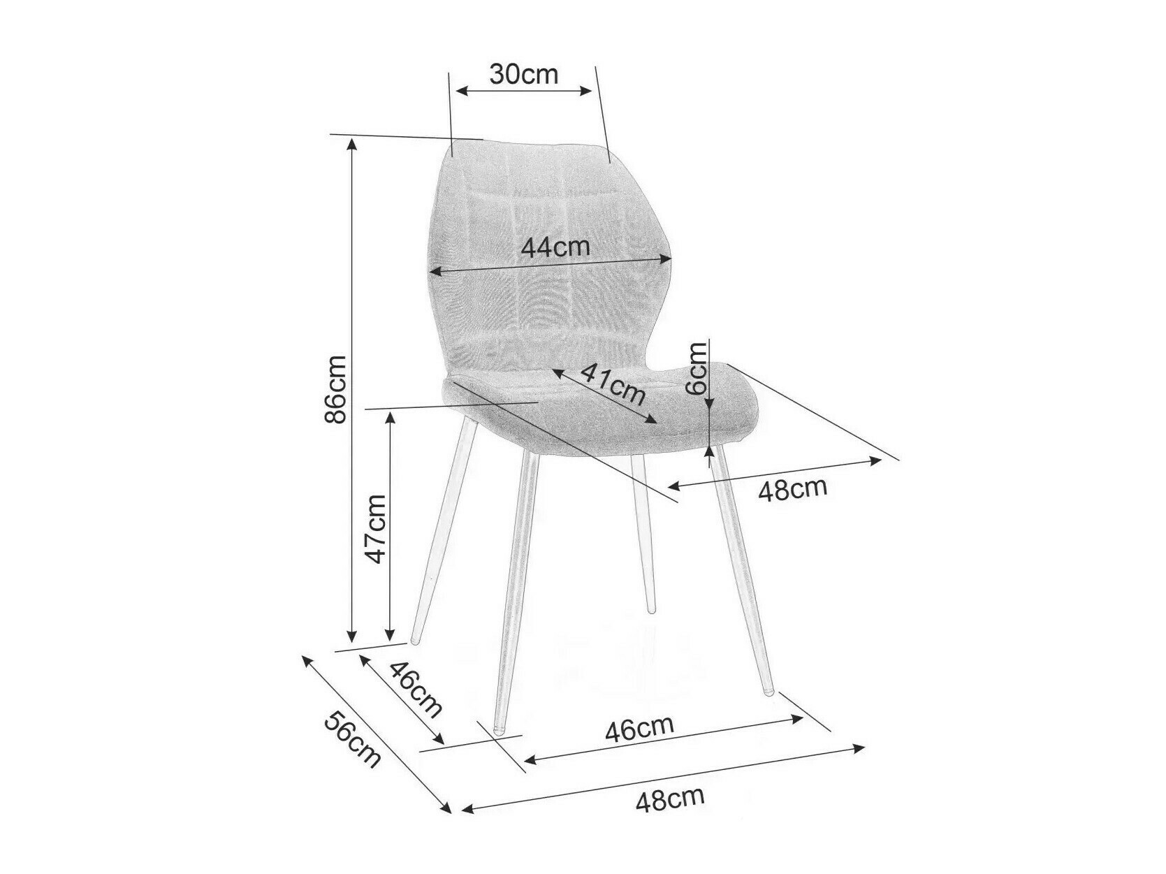 Stol Detroit 736 (Siva)