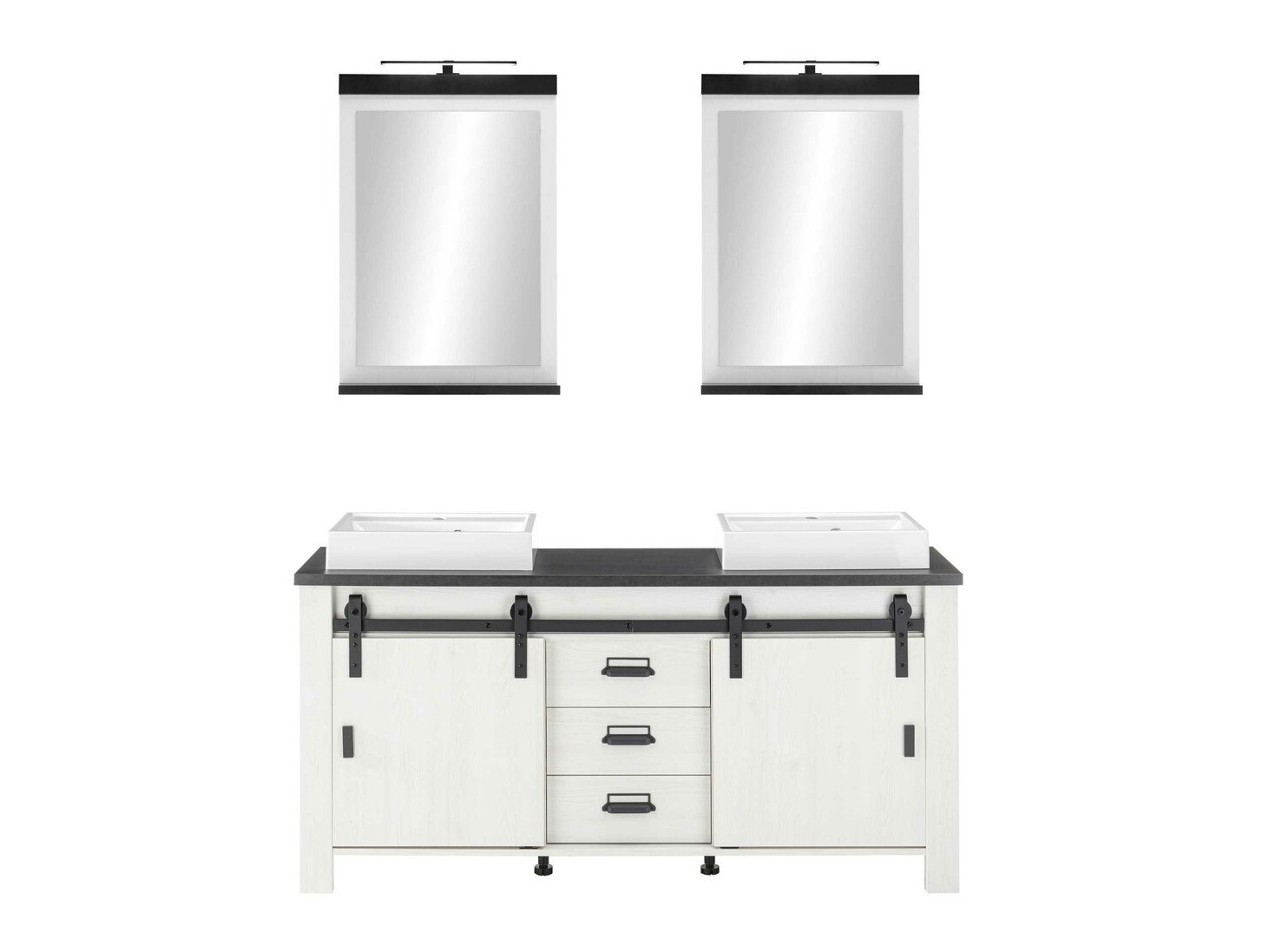 Kopalniški komplet Cirtale 137 (Beljen bor + Antracit)