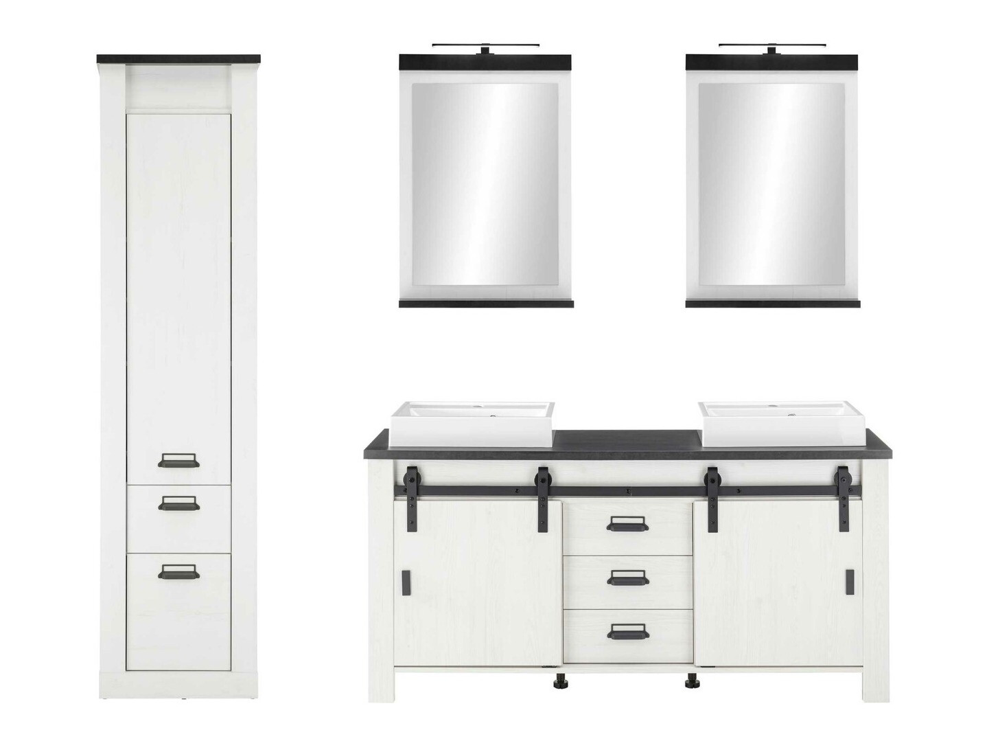 Kopalniški komplet Cirtale 137 (Beljen bor + Antracit)