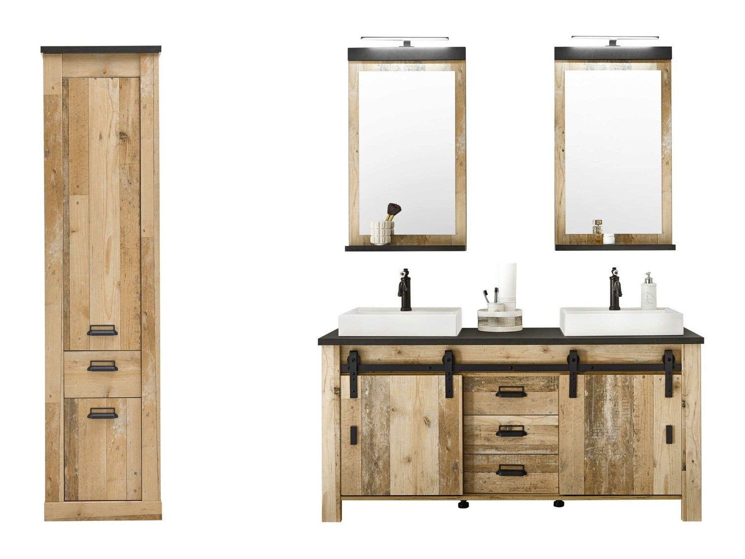 Kopalniški komplet Cirtale 137 (Rustikalen les + Antracit)