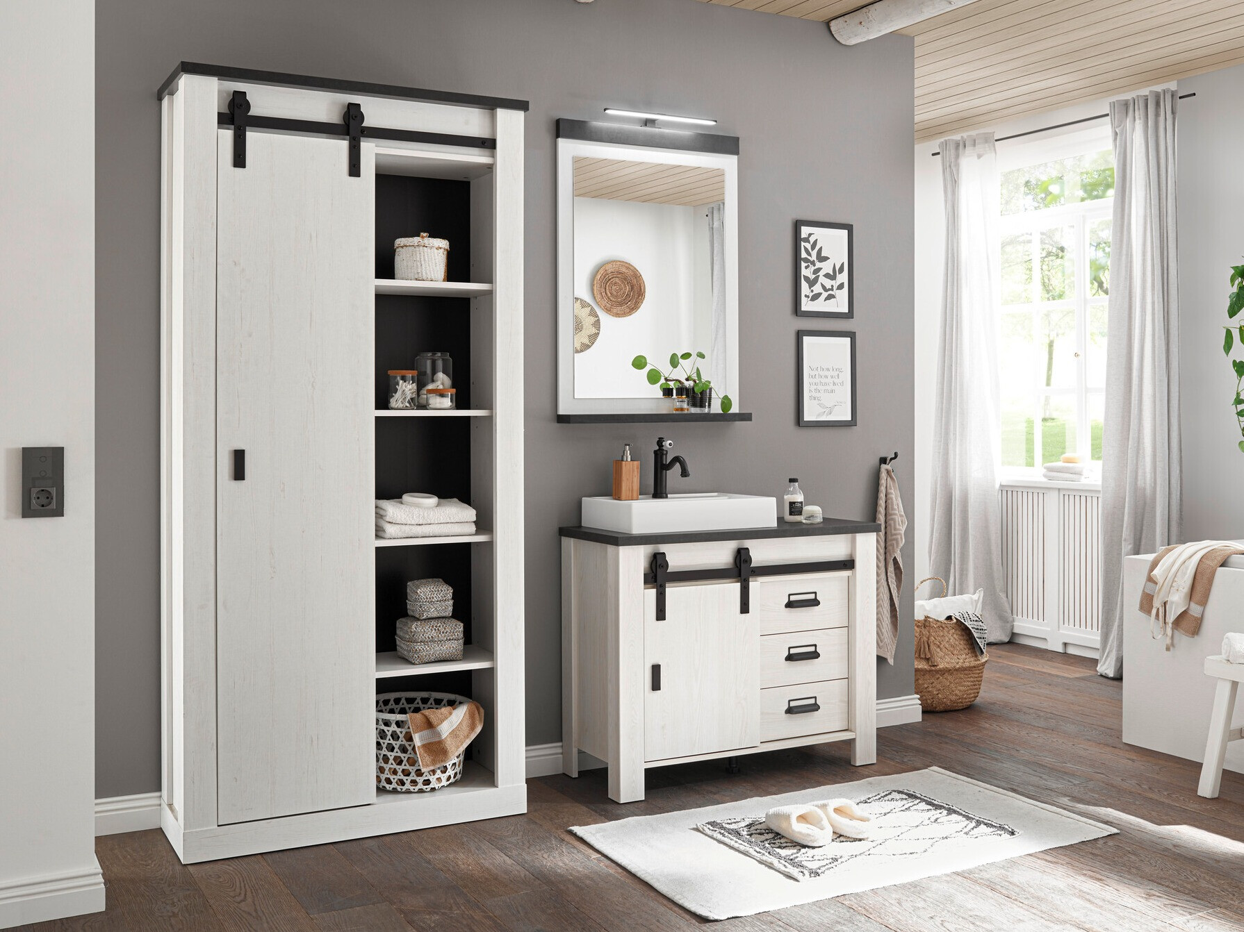 Kopalniški komplet Cirtale 139 (Beljen bor + Antracit)