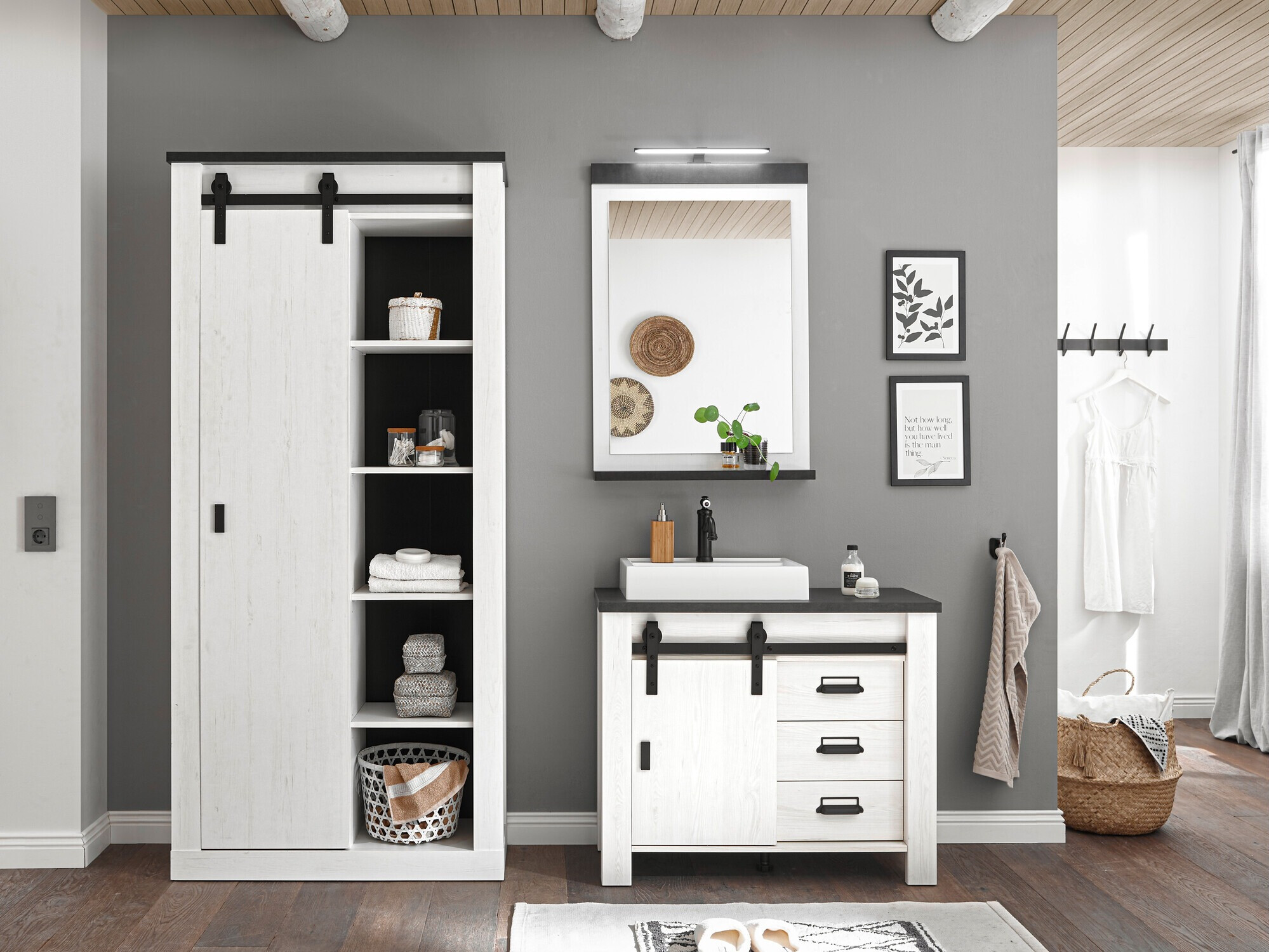 Kopalniški komplet Cirtale 139 (Beljen bor + Antracit)