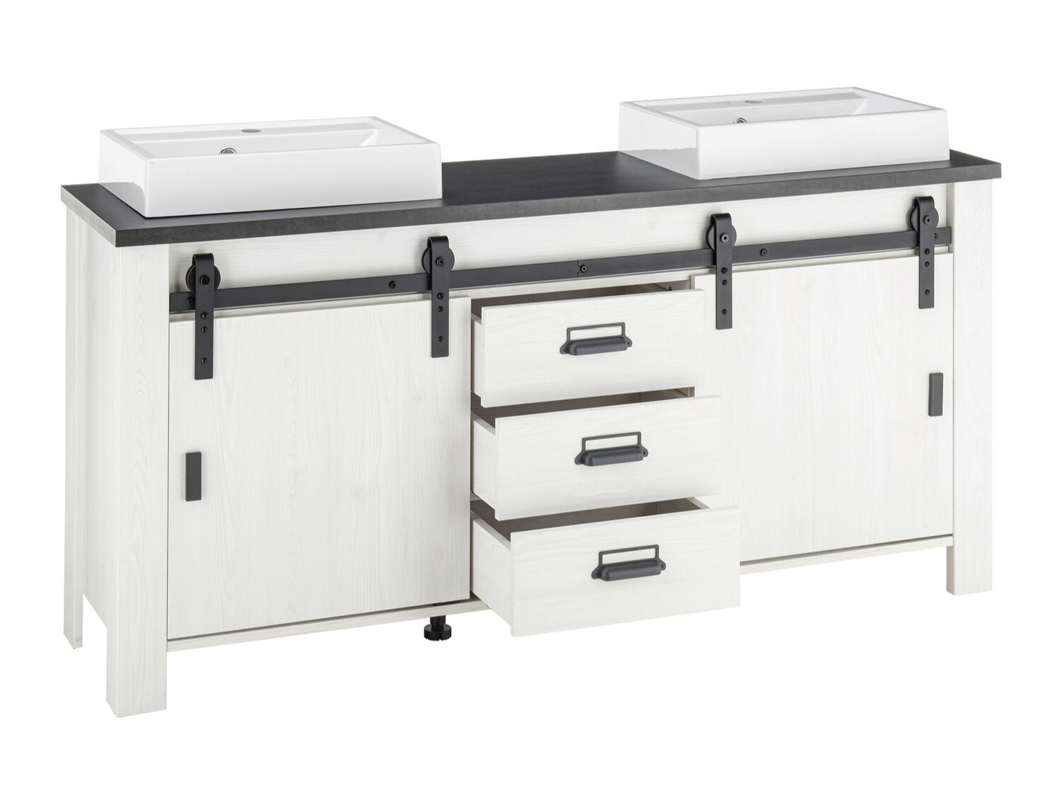 Kopalniški komplet Cirtale 140 (Beljen bor + Antracit)