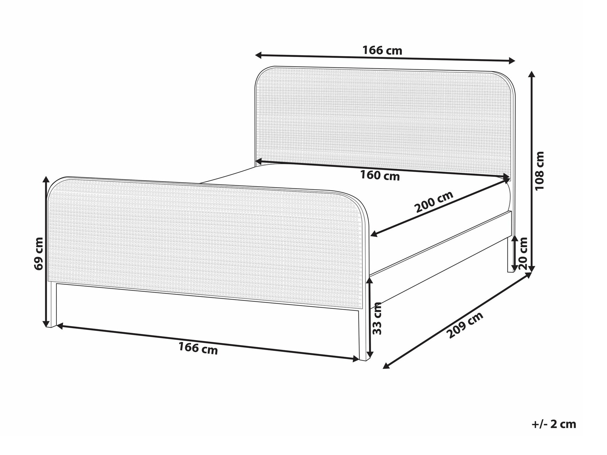 Postelja Berwyn 2613 (Svetlo rjava)