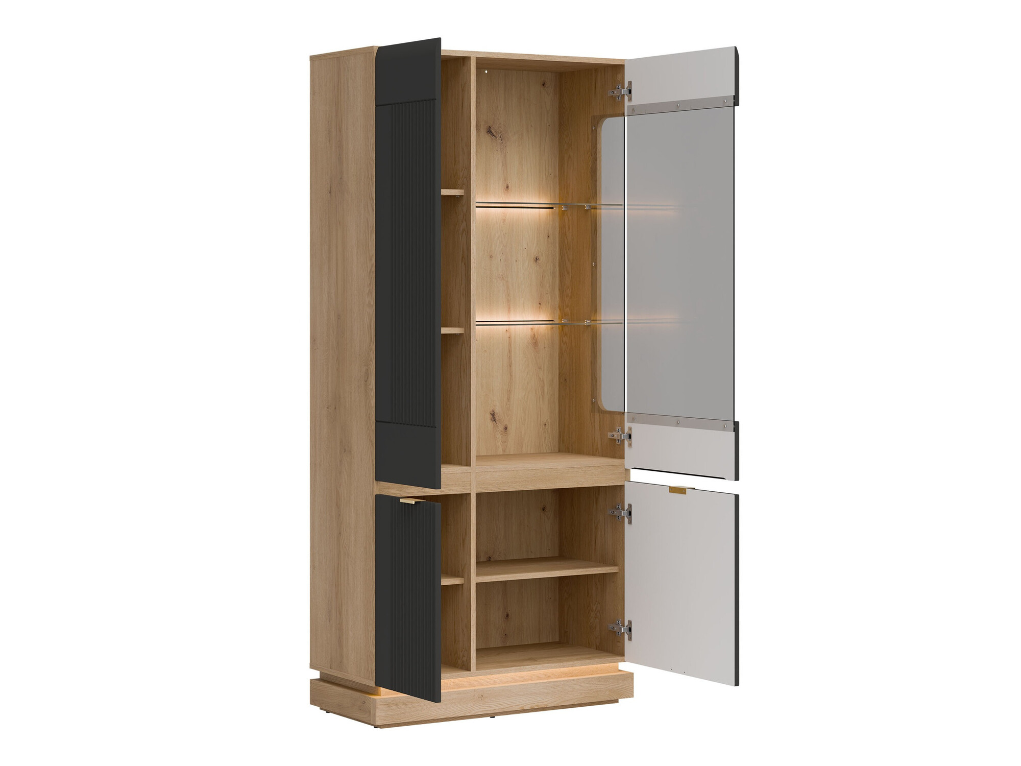 Regal Teselbu 111 (Antracit + Hrast)