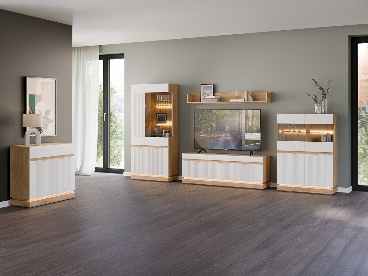 Regal Teselbu 111 (Bela + Hrast)