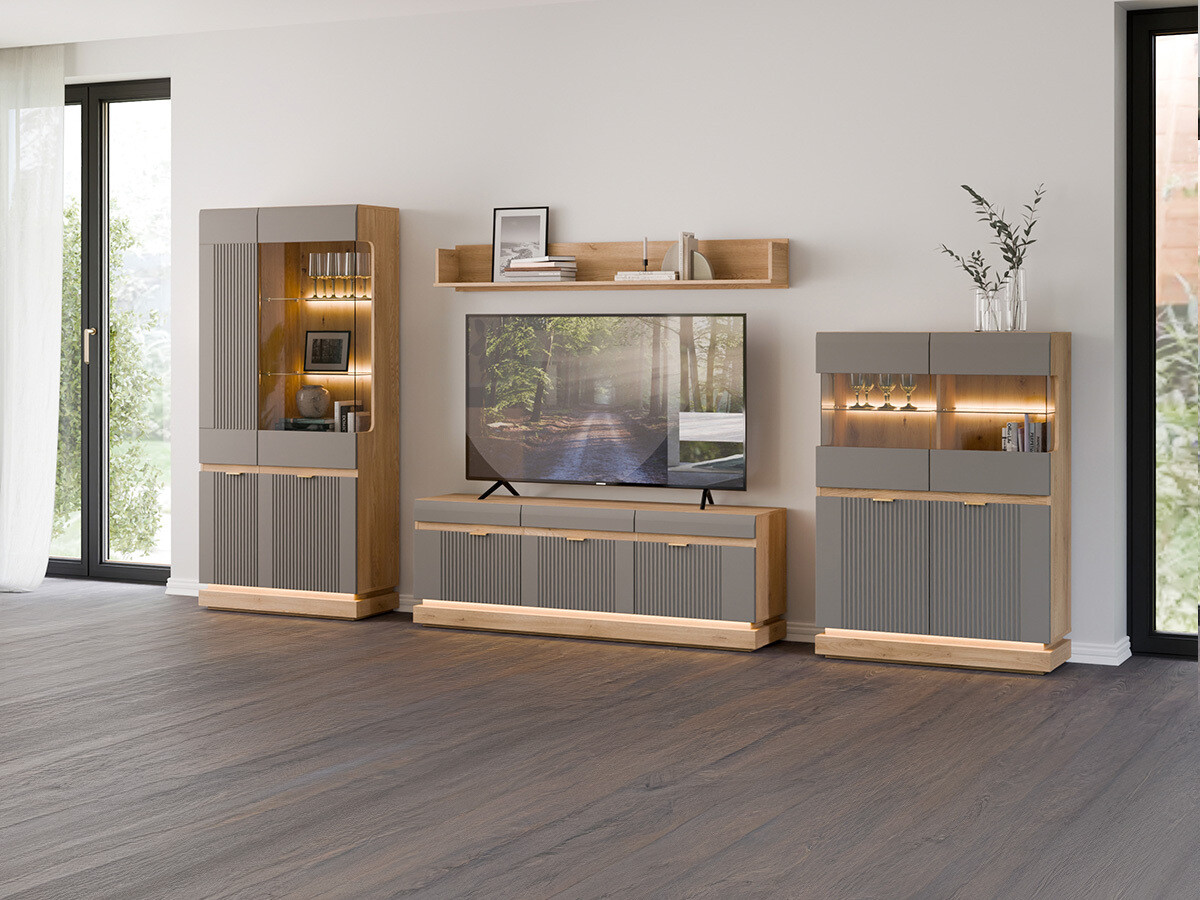 Dnevni prostor Teselbu 116 (Siva + Hrast)