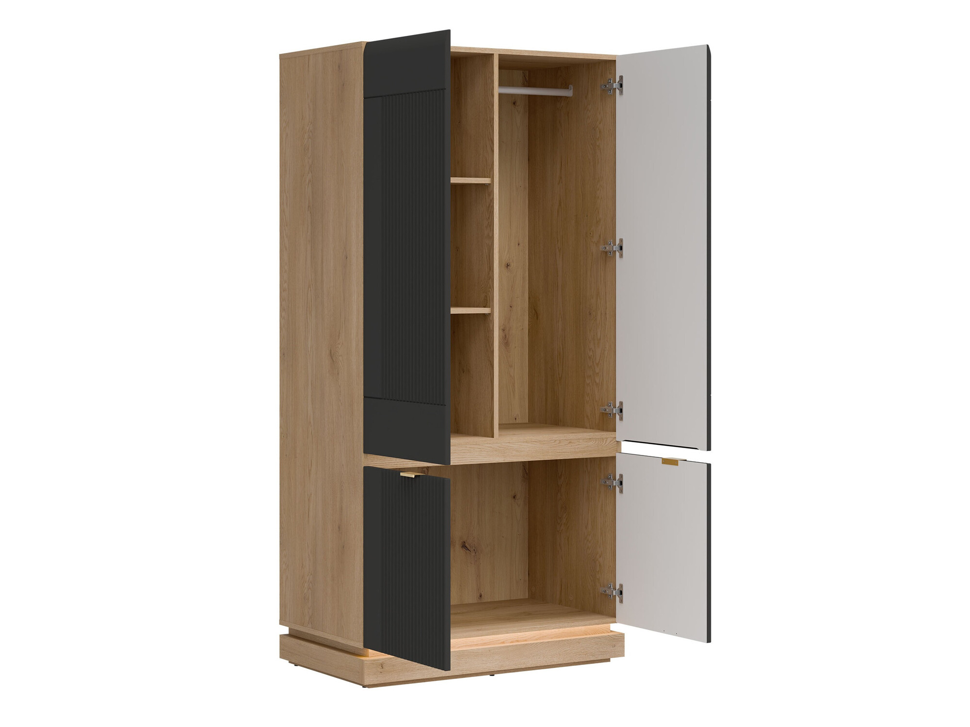 Garderobna omara Teselbu 113 (Antracit + Hrast)