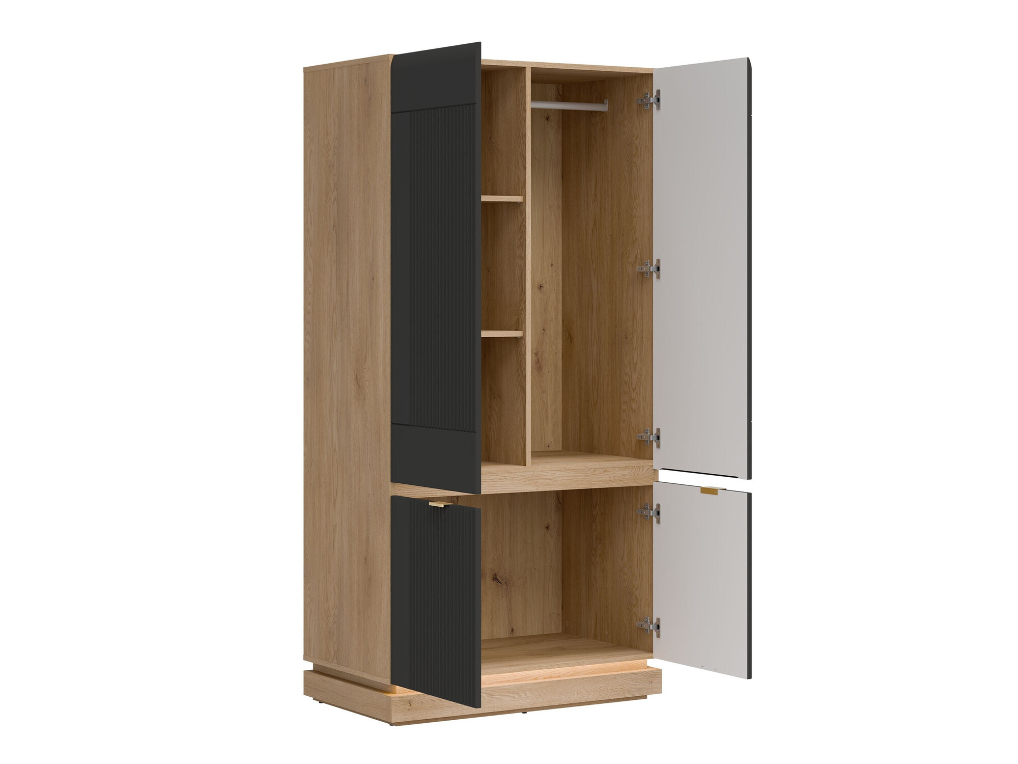 Garderobna omara Teselbu 113 (Antracit + Hrast)