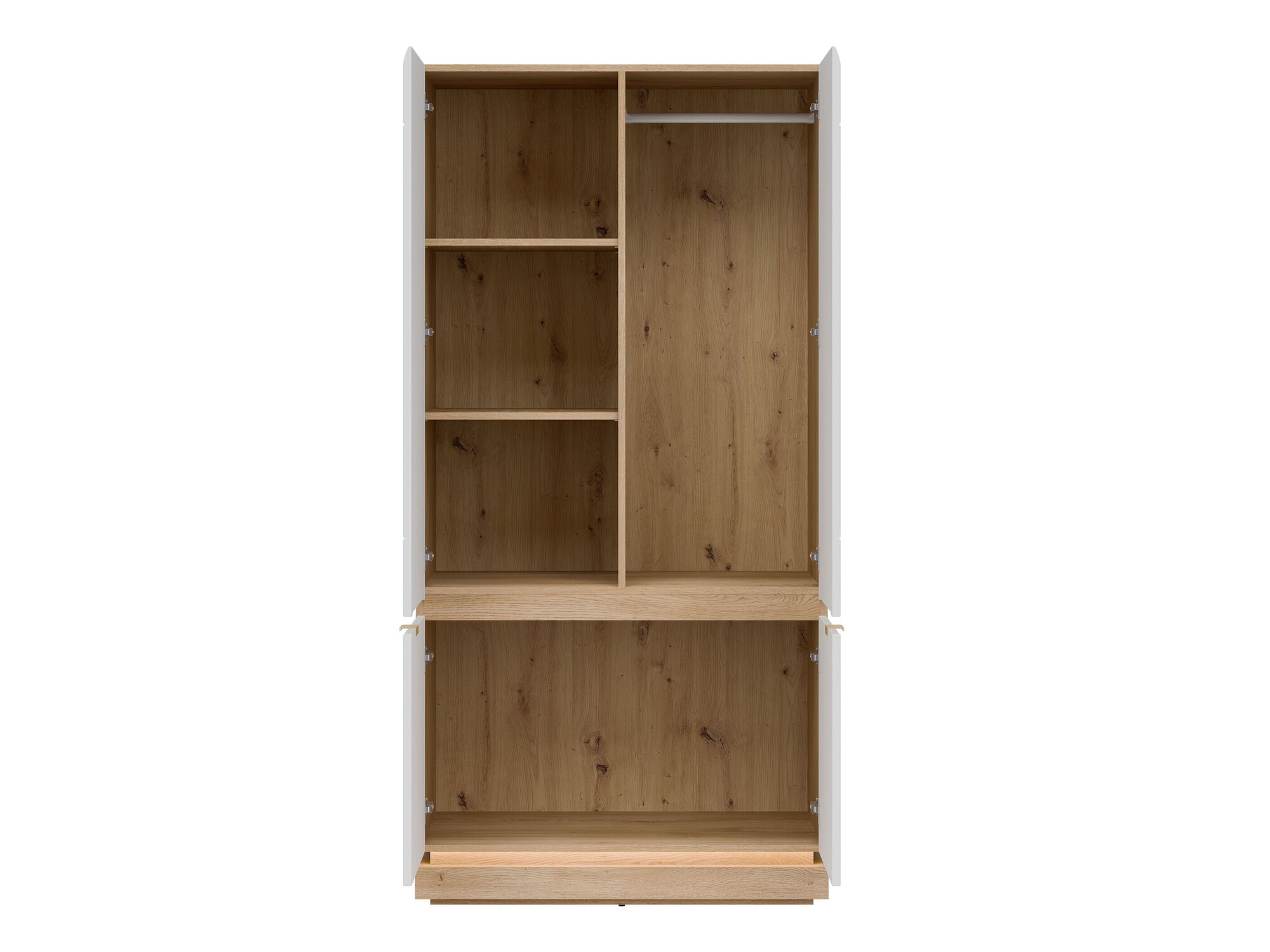 Garderobna omara Teselbu 113 (Bela + Hrast)