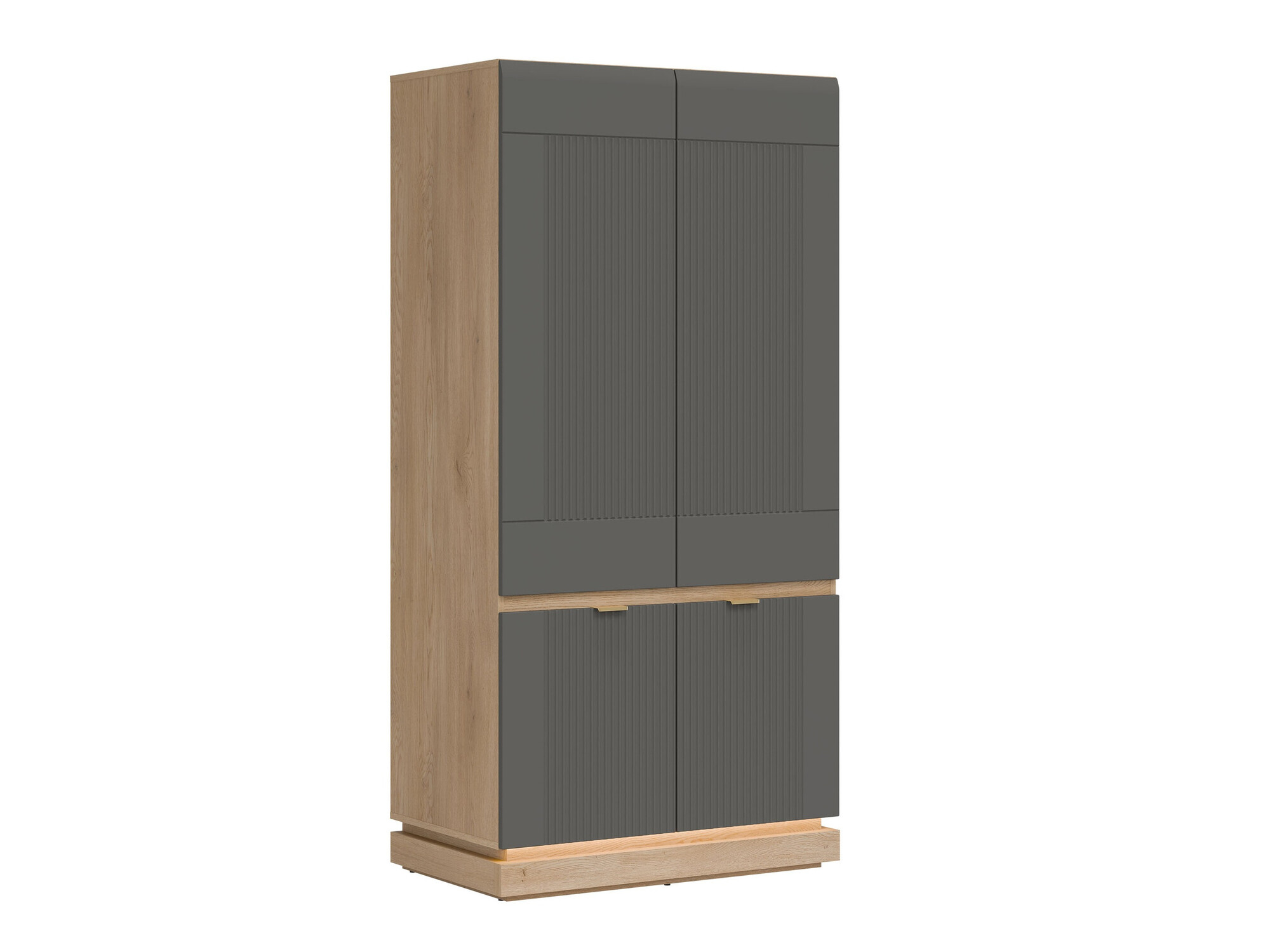 Garderobna omara Teselbu 113 (Siva + Hrast)