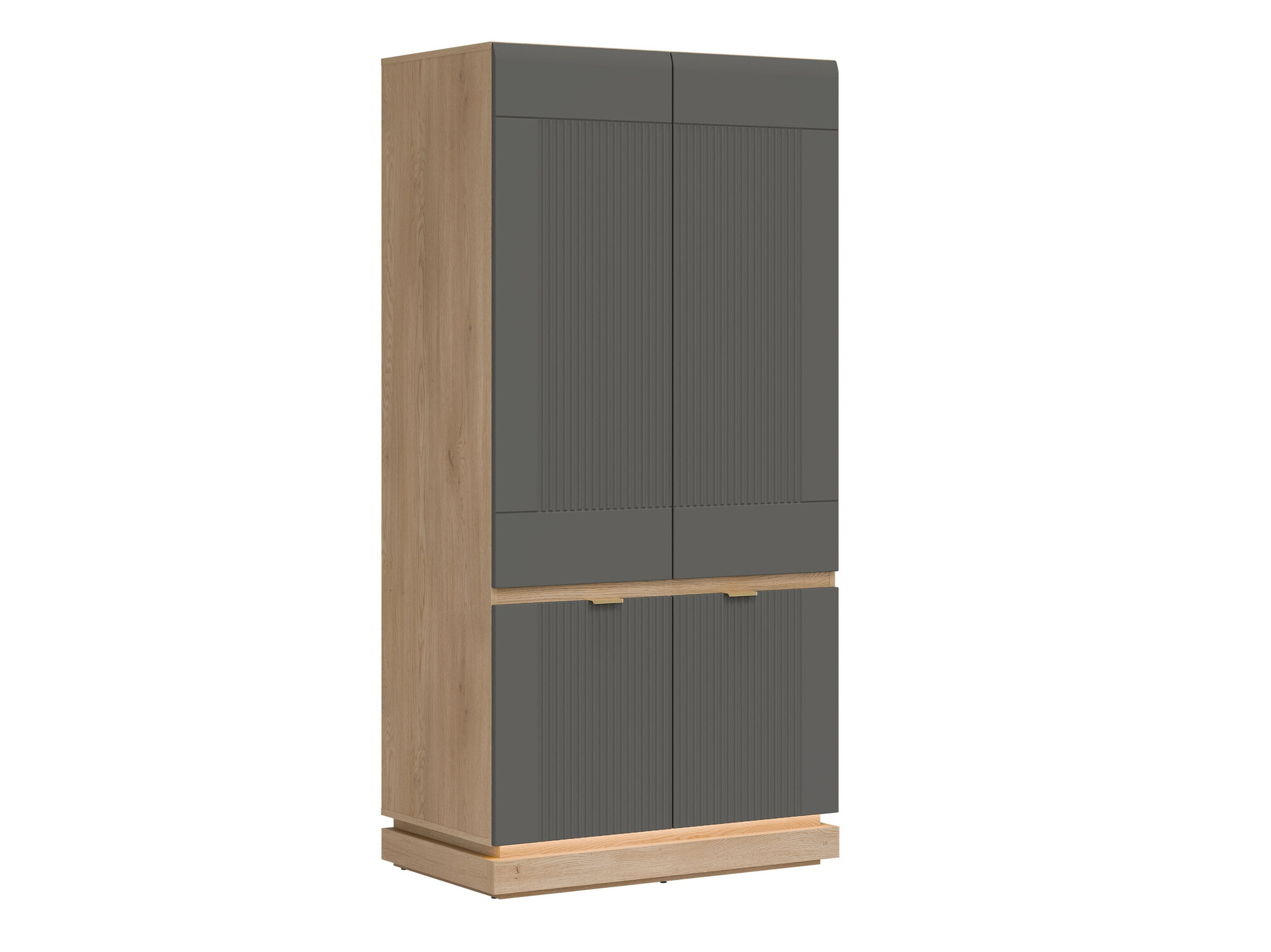 Garderobna omara Teselbu 113 (Siva + Hrast)