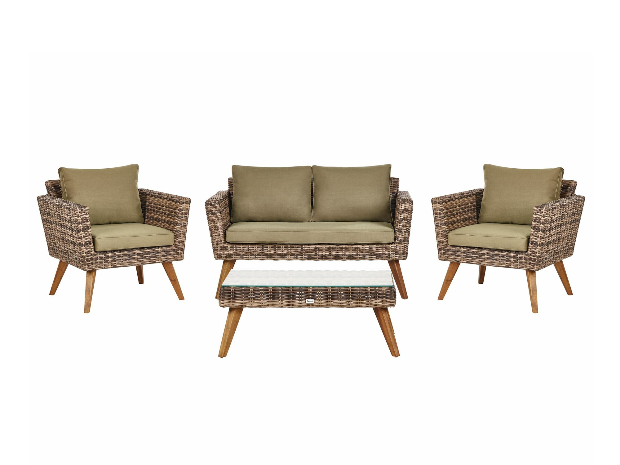 Komplet vrtnega pohištva Berwyn 2626 (Rjava + Svetla oljka)