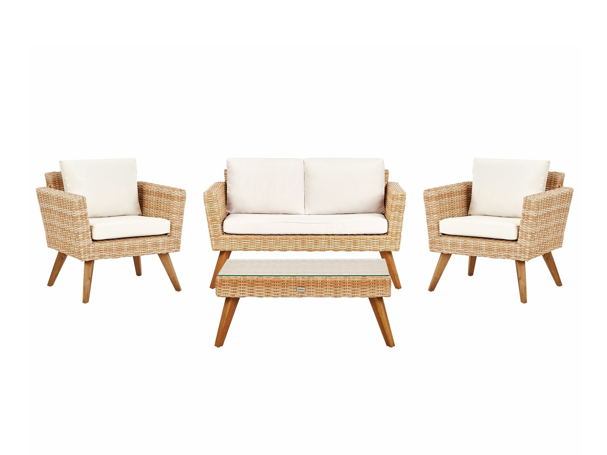 Komplet vrtnega pohištva Berwyn 2626 (Svetlo rjava + Bela)