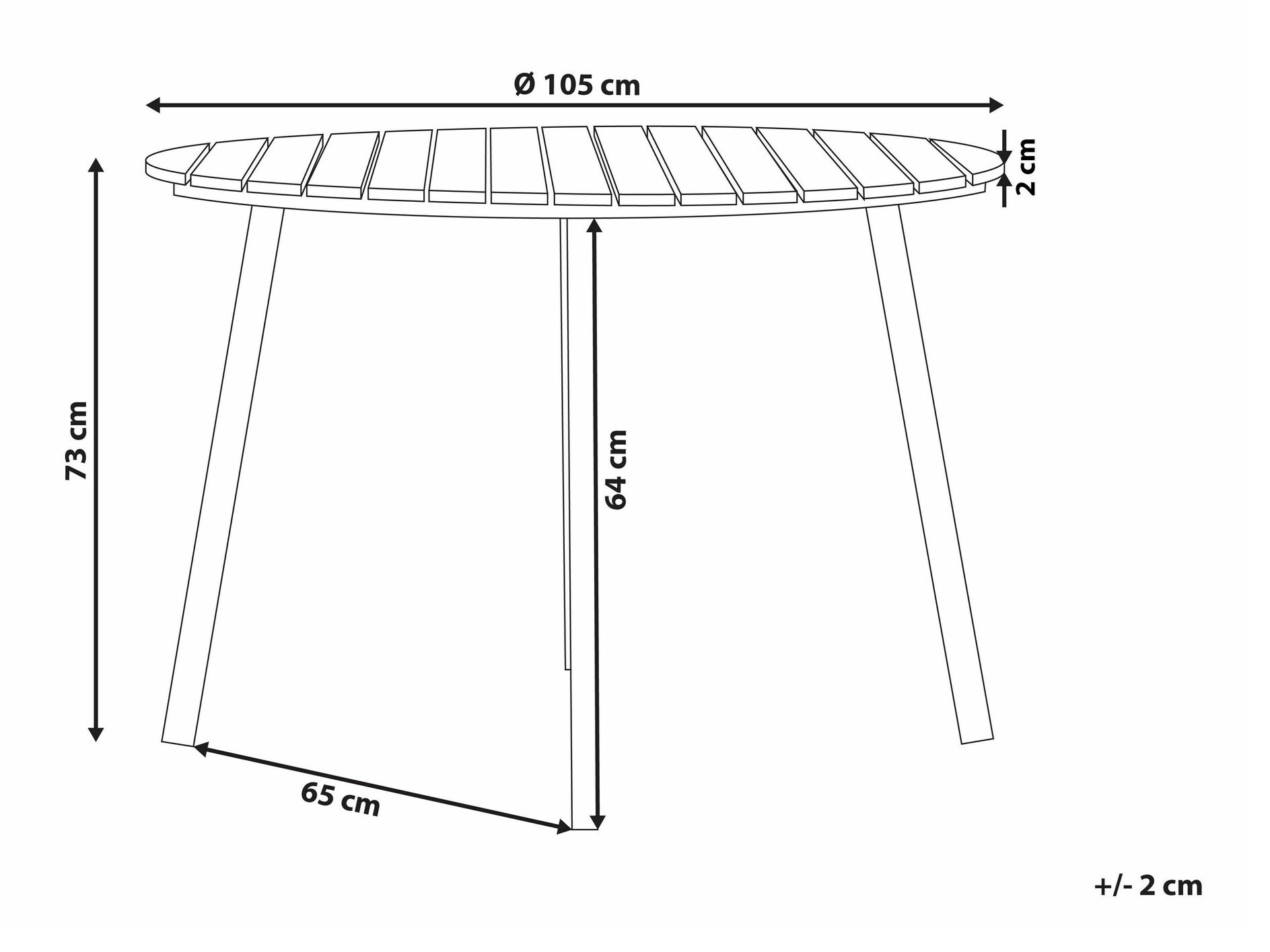 Vrtna miza Berwyn 2627