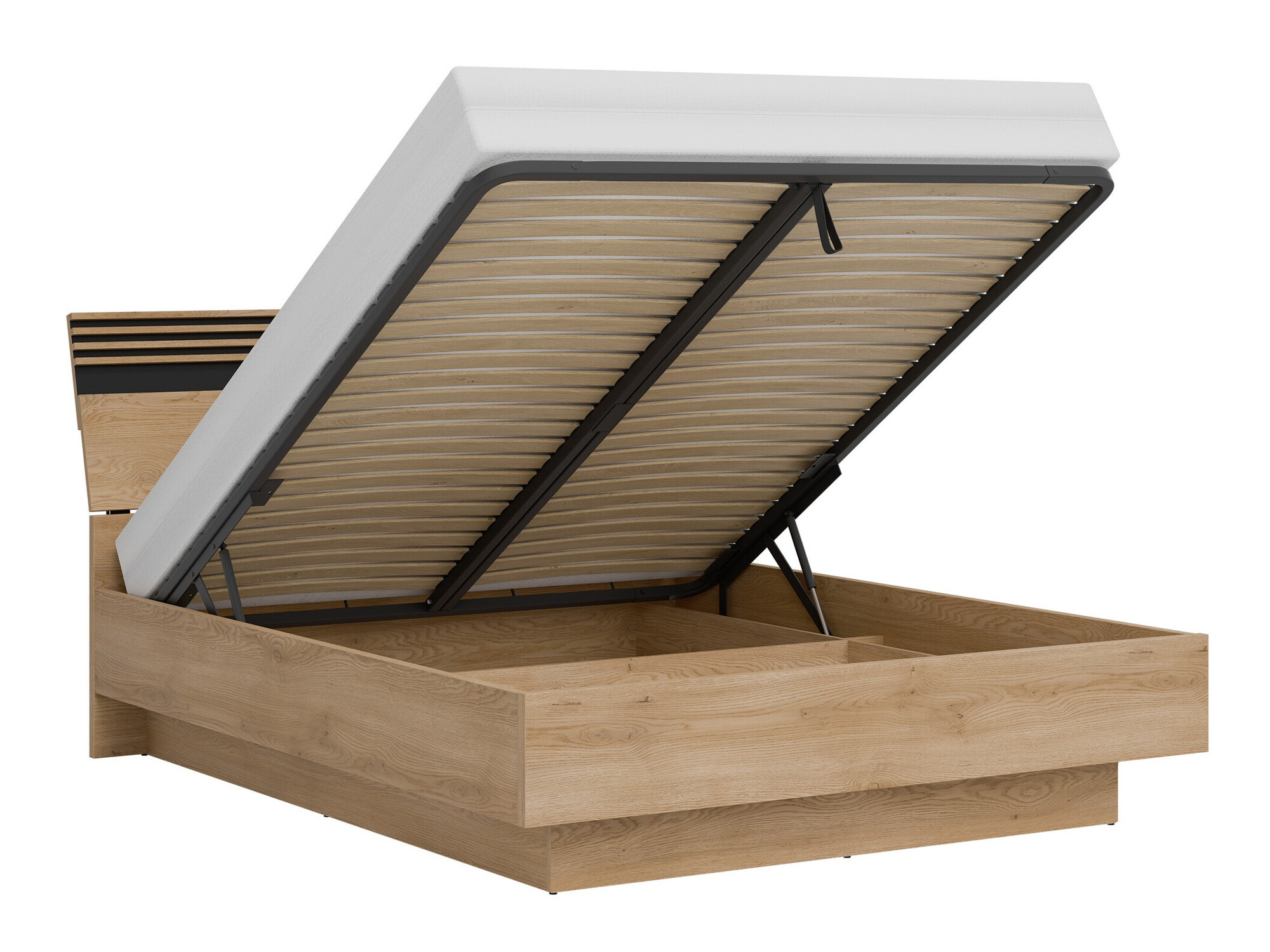 Komplet spalnic Teselbu 117 (Antracit + Hrast)