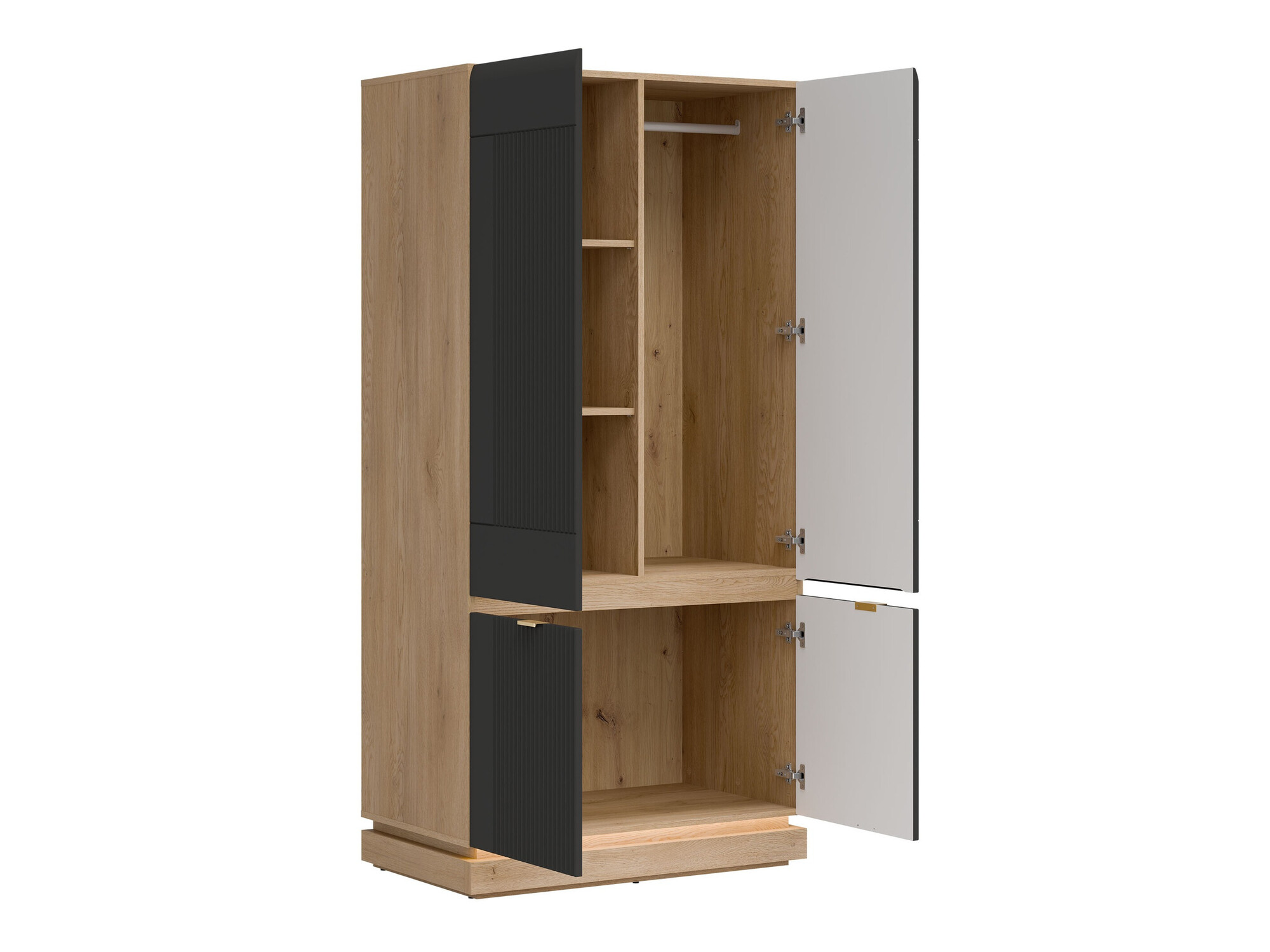 Komplet spalnic Teselbu 117 (Antracit + Hrast)