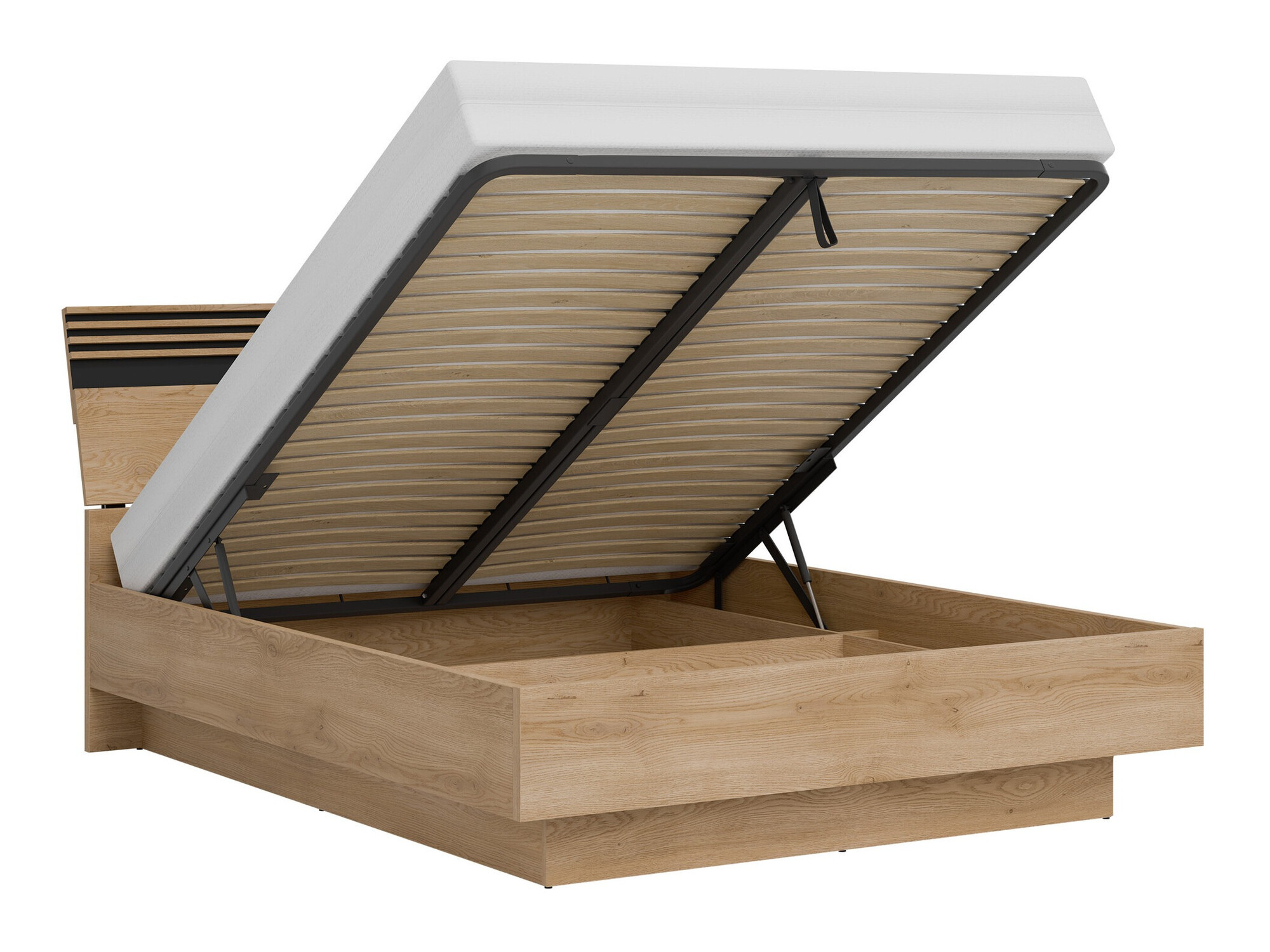 Komplet spalnic Teselbu 117 (Bela + Hrast)