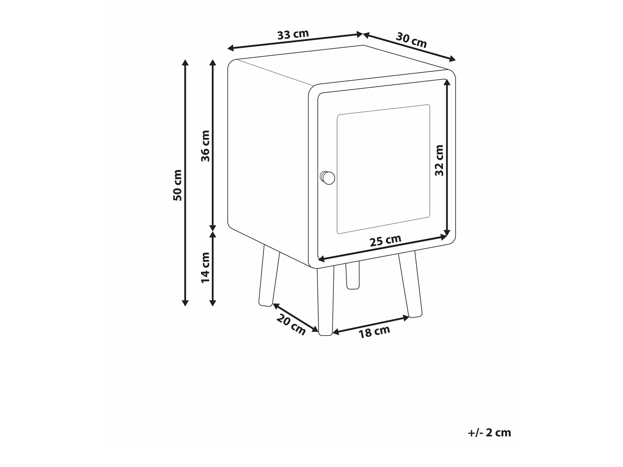 Nočna omarica Berwyn 2632 (Svetlo rjava)