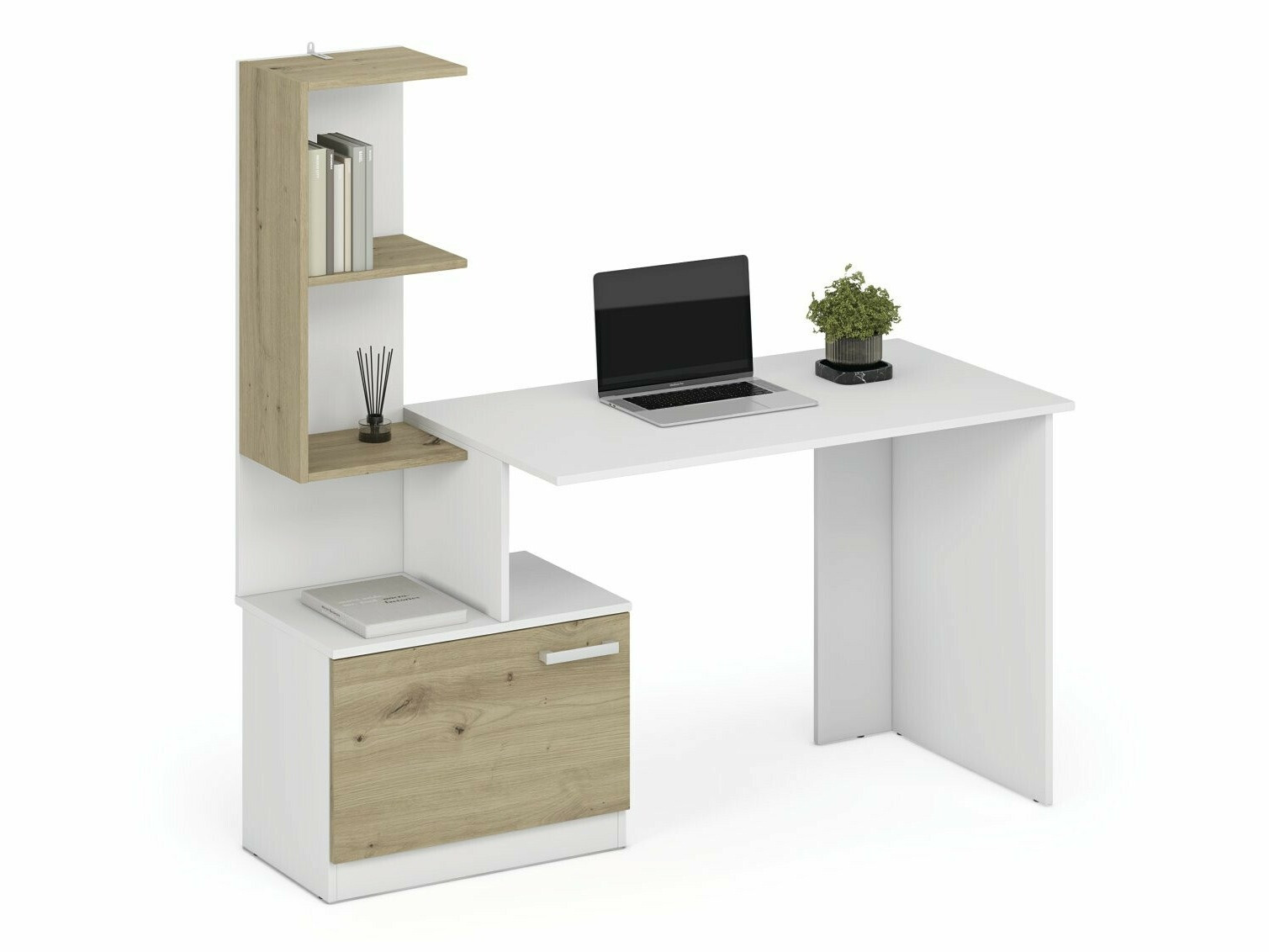 Pisalna miza Houston 1948 (Bela + Artisan hrast)