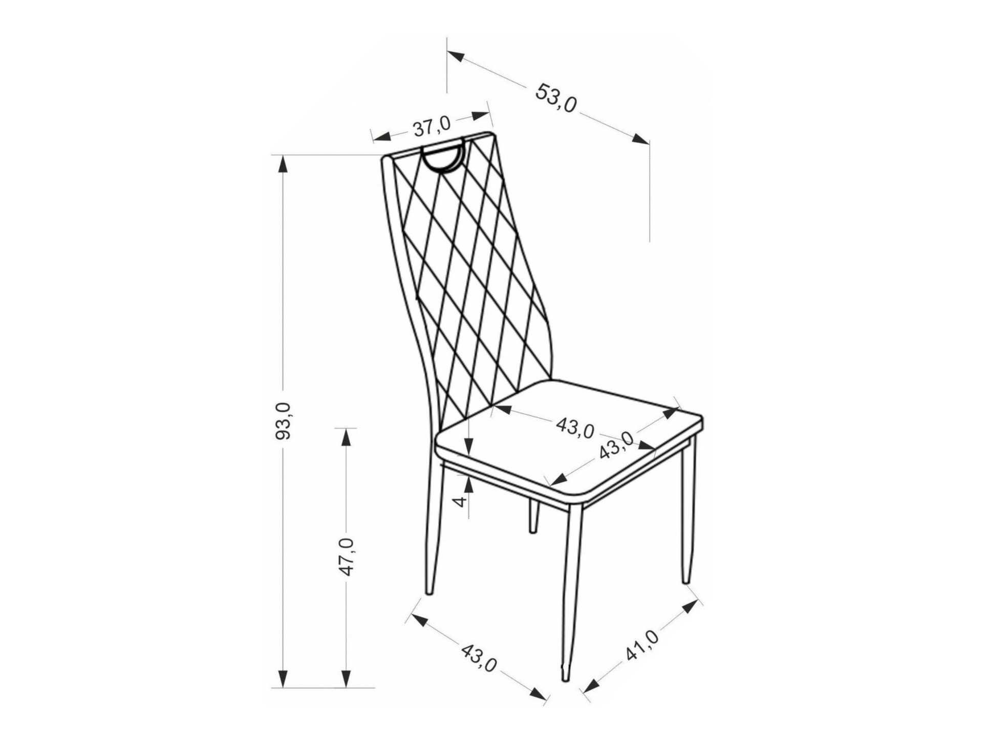 Stol Houston 1952 (Črna)