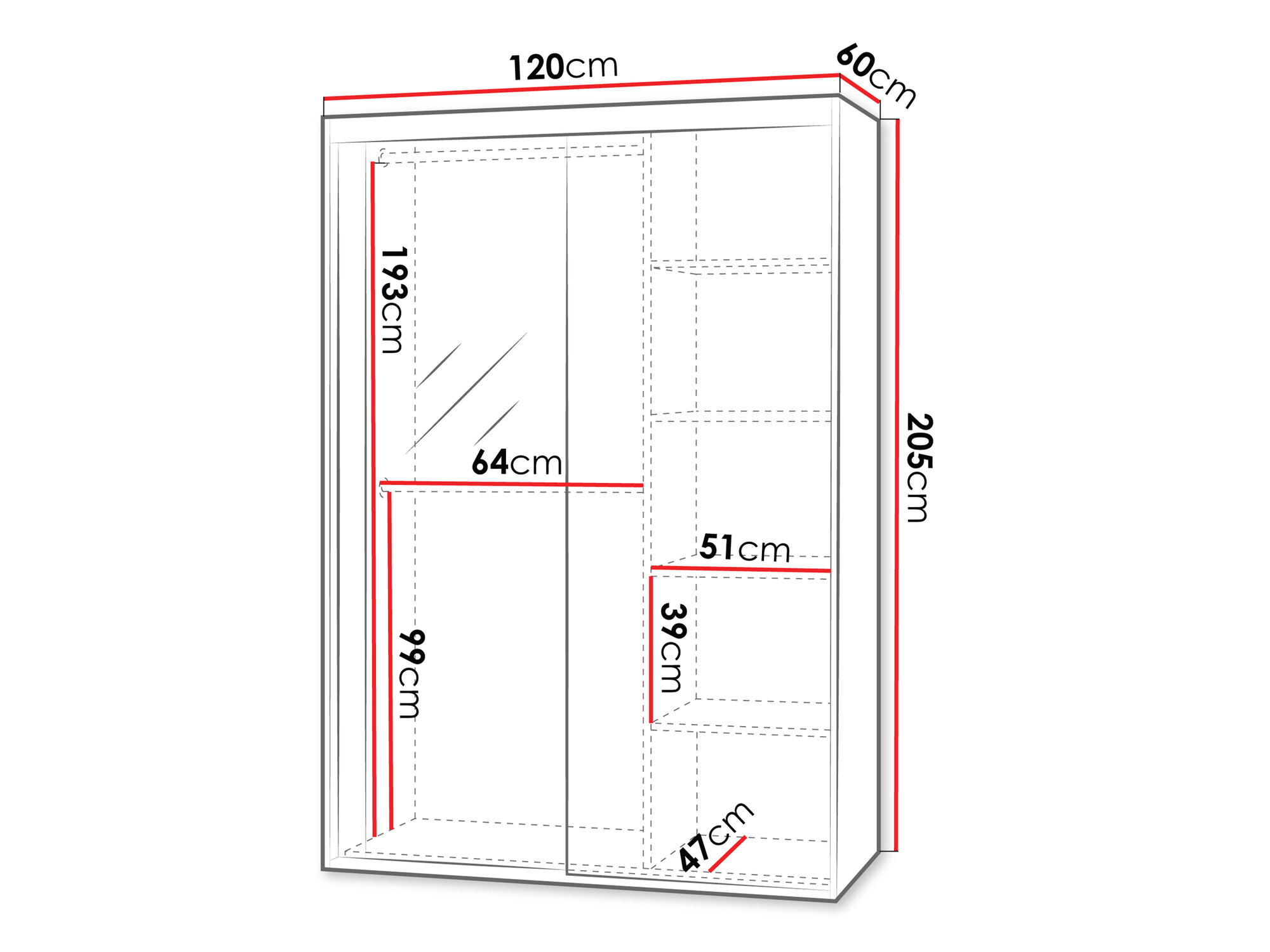 Garderobna omara Apopka 102 (Bela)