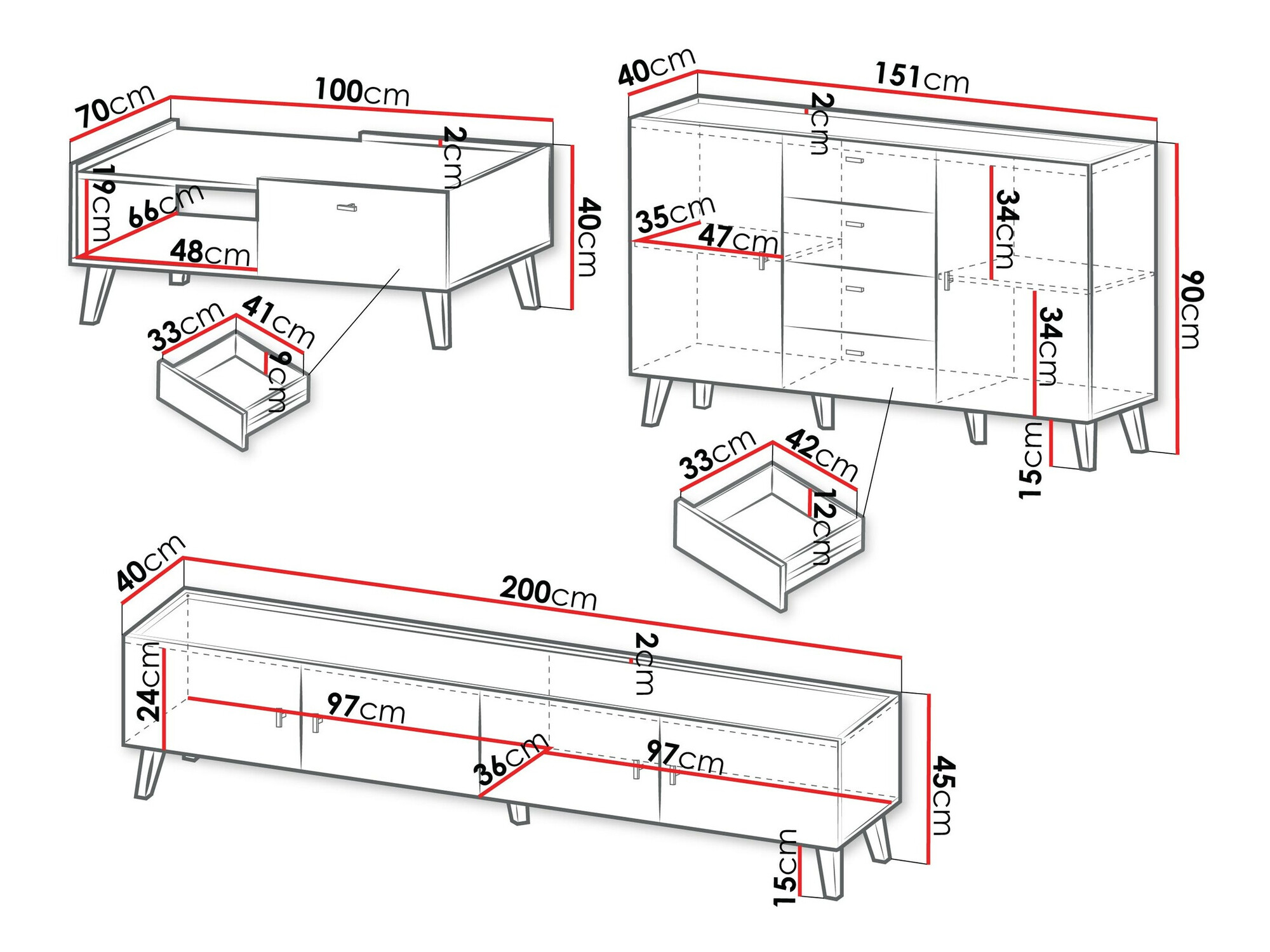 Komplet za dnevno sobo Comfivo Avimelo 102