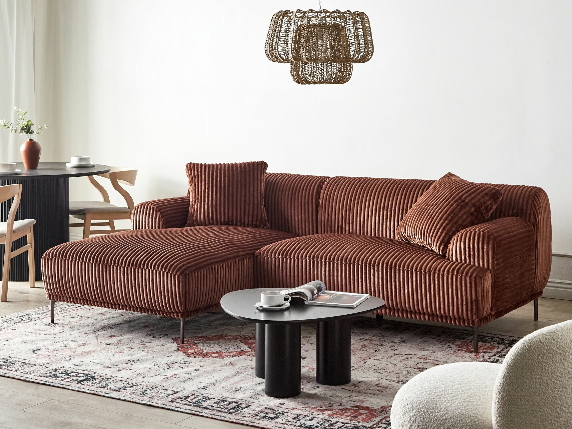 Kotna garnitura Berwyn 2640 (Rjava)