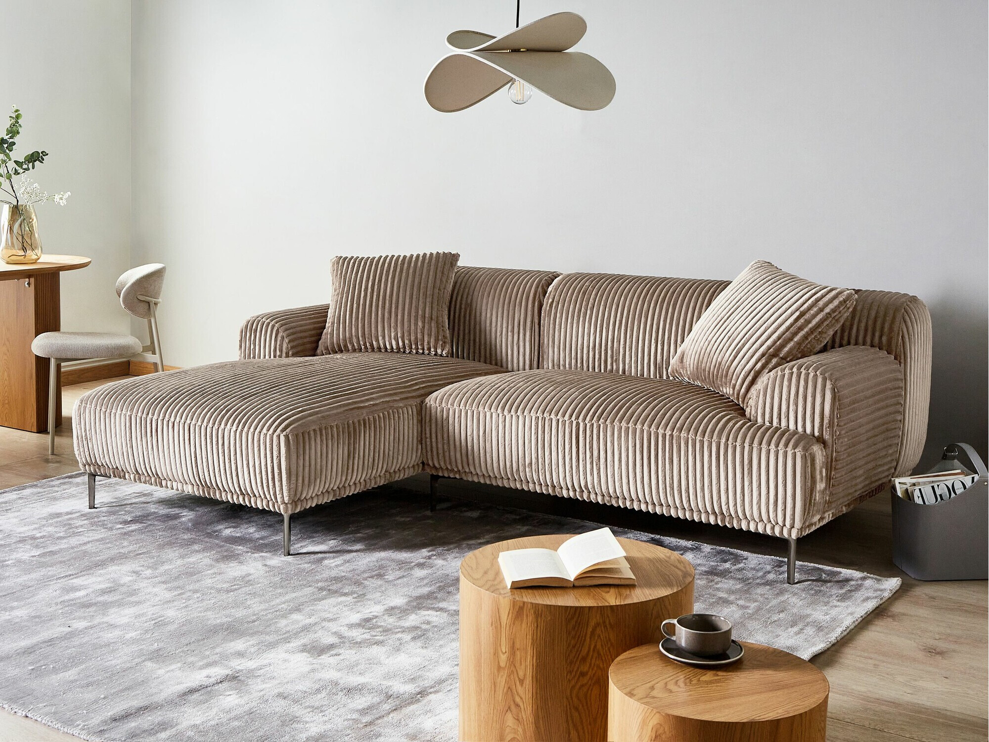 Kotna garnitura Berwyn 2640 (Svetlo rjava)