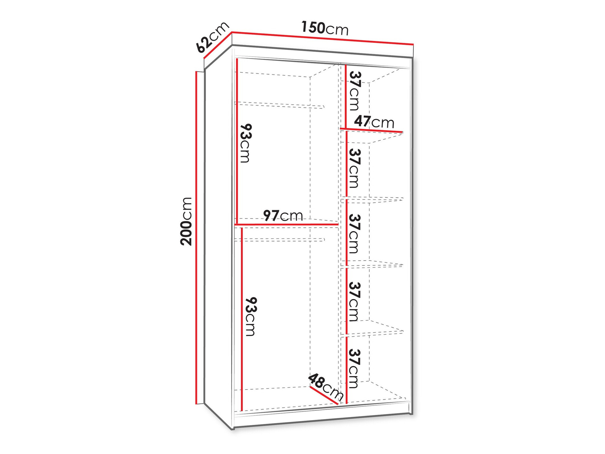 Garderobna omara Hartford 503 (Bela)