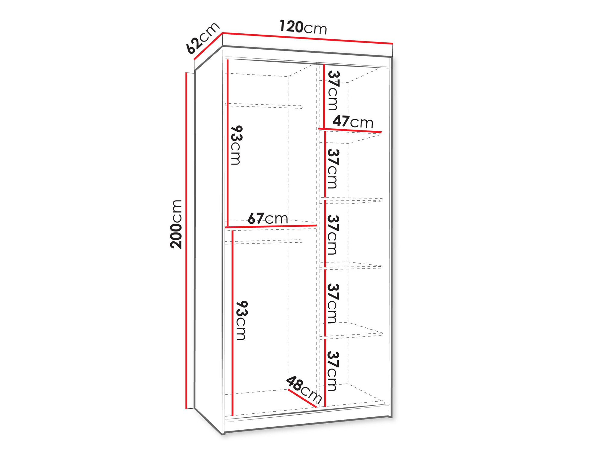 Garderobna omara Hartford 504 (Artisan hrast)