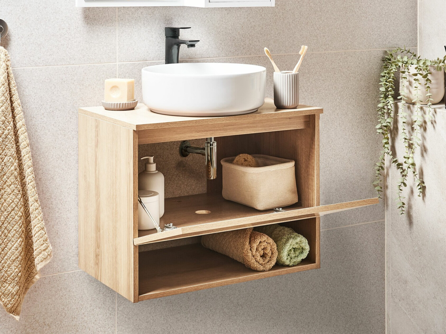 Viseča kopalniška omarica za umivalnik Berwyn 2647