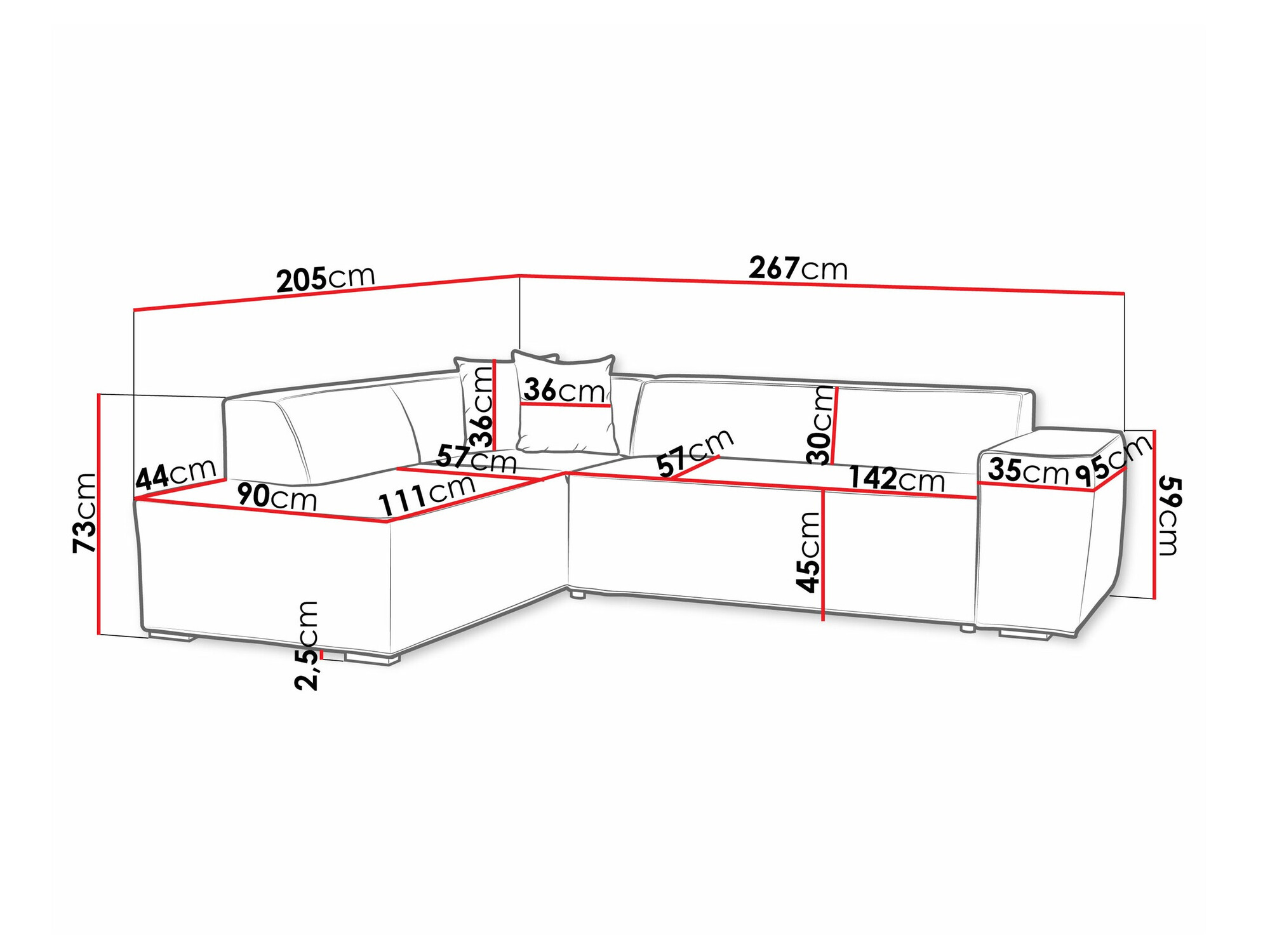 Kotna garnitura Comfivo 289 (Coral 65)