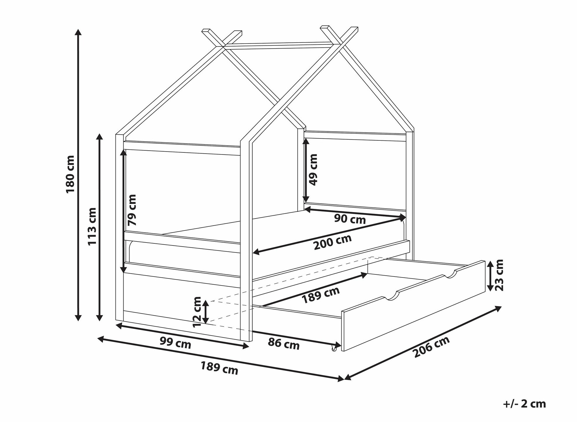 Postelja Berwyn 2652 (Svetel les)