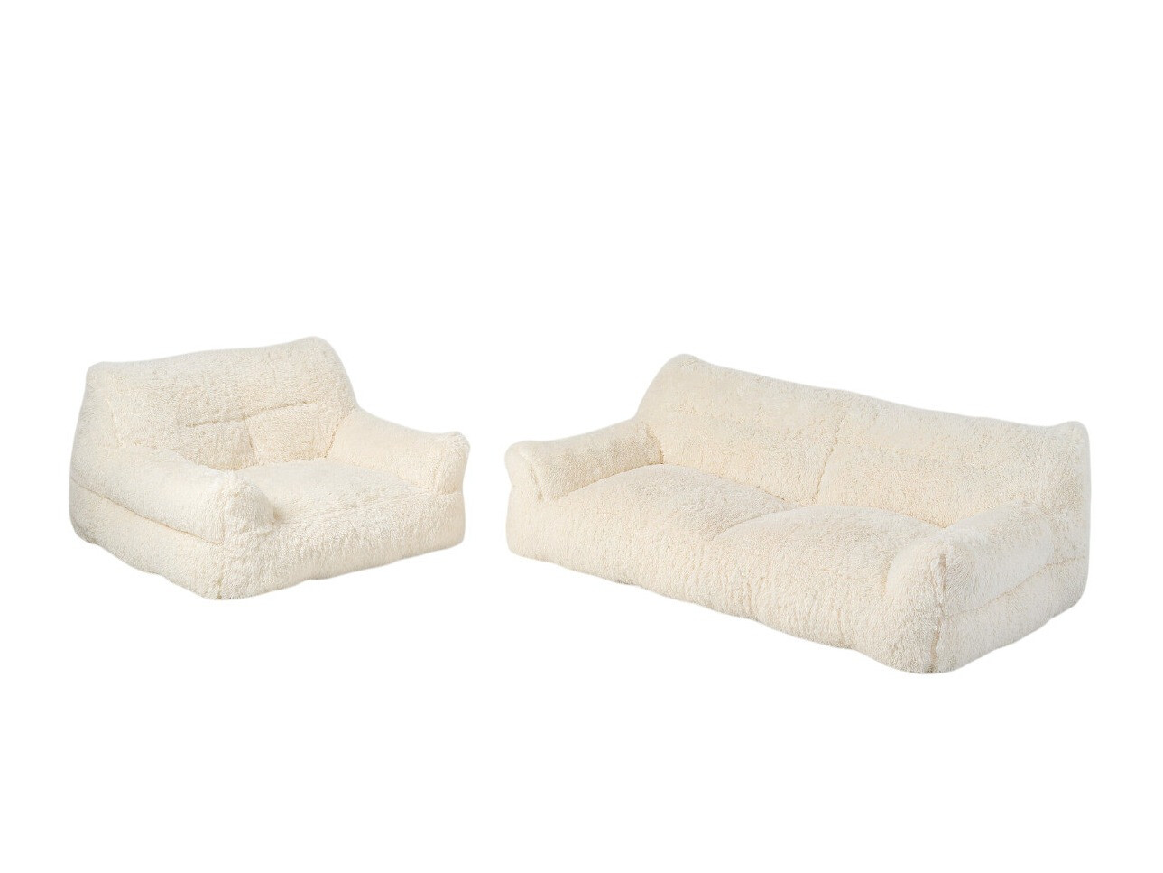 Sedežna vreča v obliki fotelja Pasco 101 (Bela)